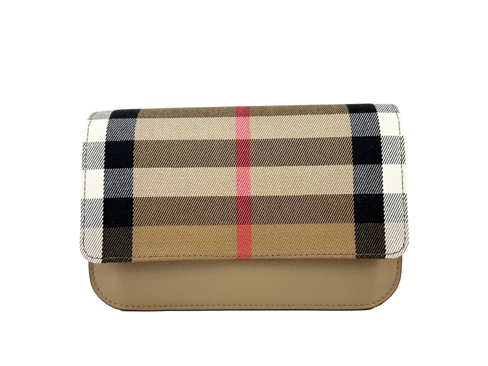 Burberry Small Leather Madison Crossbody Check Bag-1
