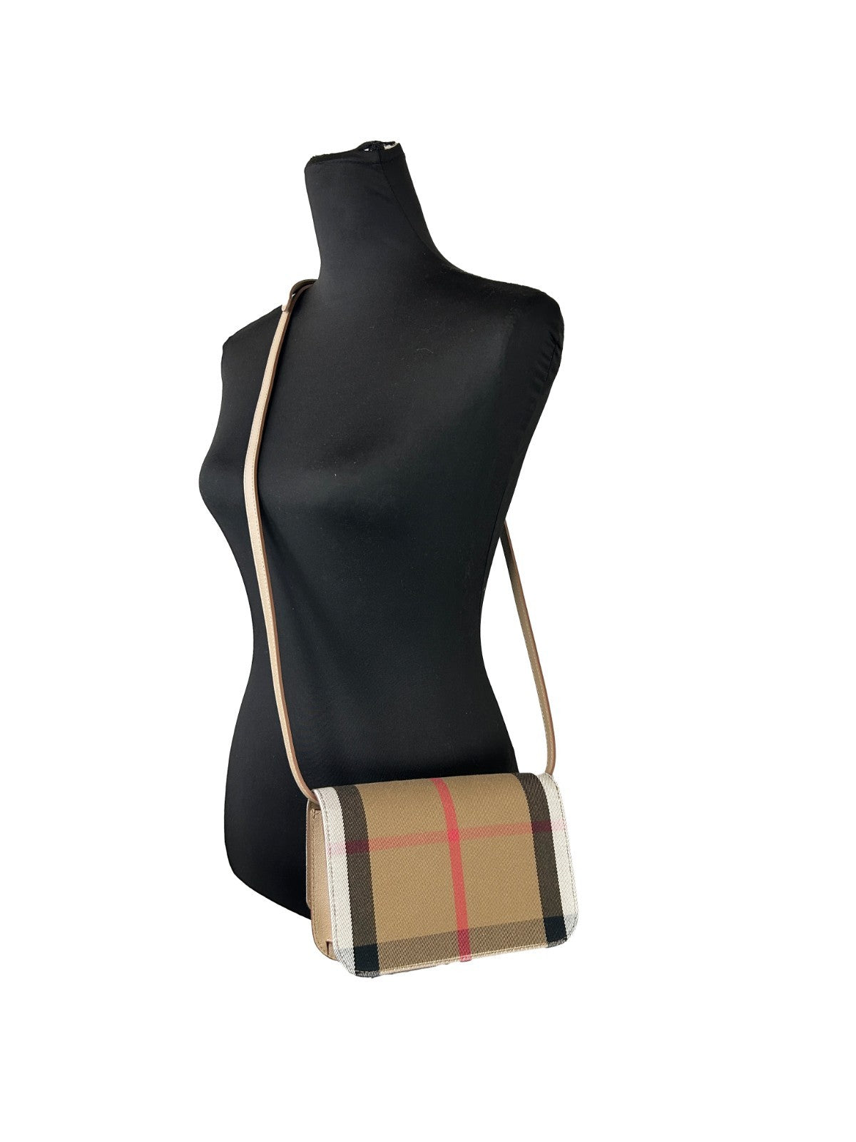 Burberry Small Leather Madison Crossbody Check Bag-3