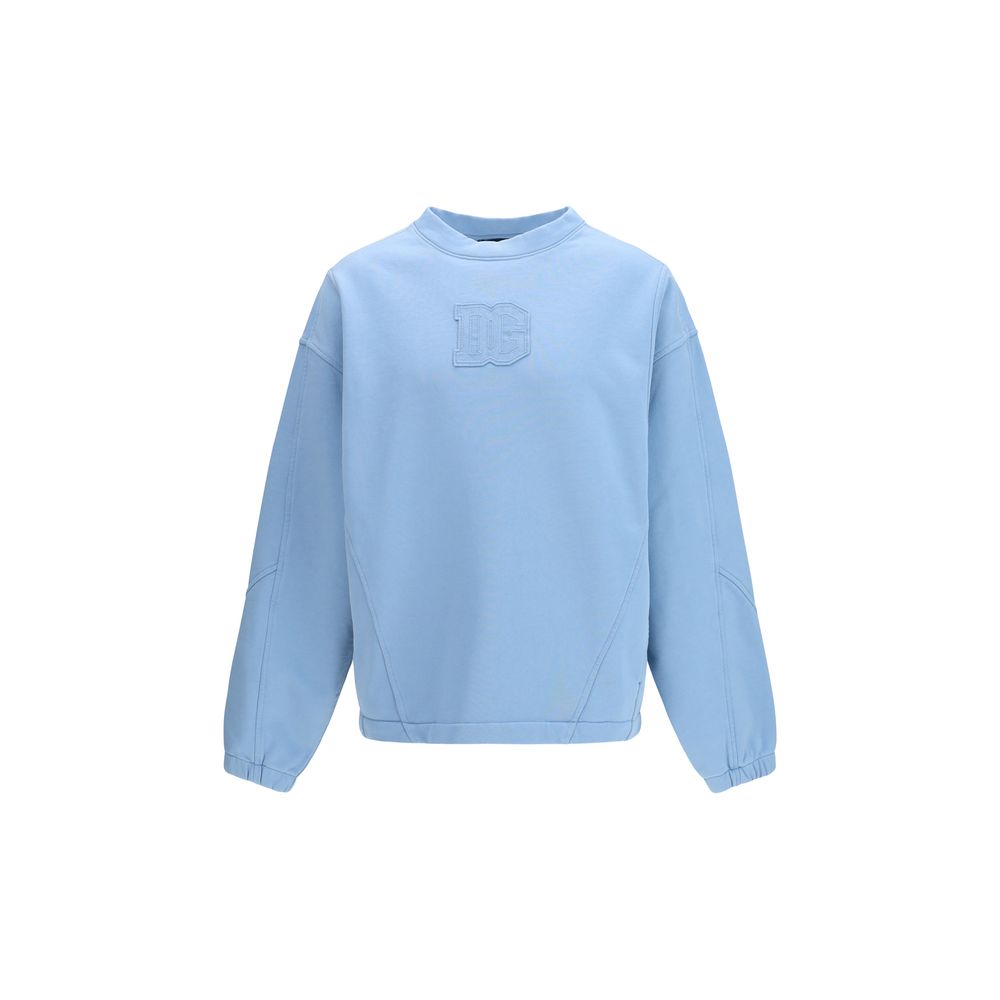 Dolce & Gabbana Blauer Baumwoll-Sweatshirt-1