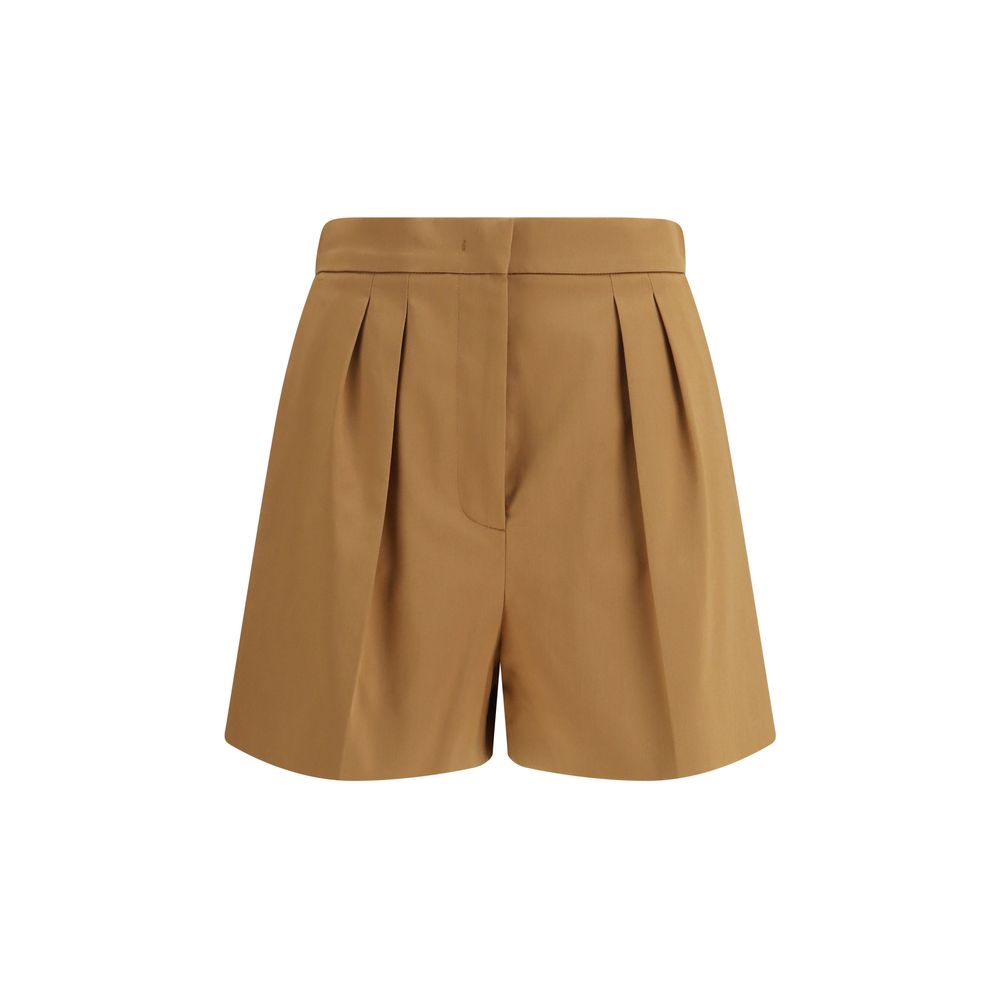 Max Mara Beige Baumwoll-Bermudashorts-1