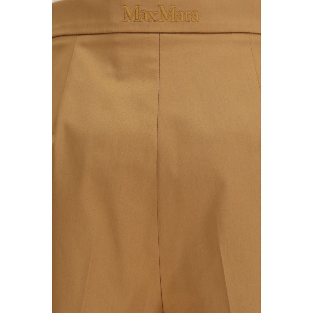 Max Mara Beige Baumwoll-Bermudashorts-3