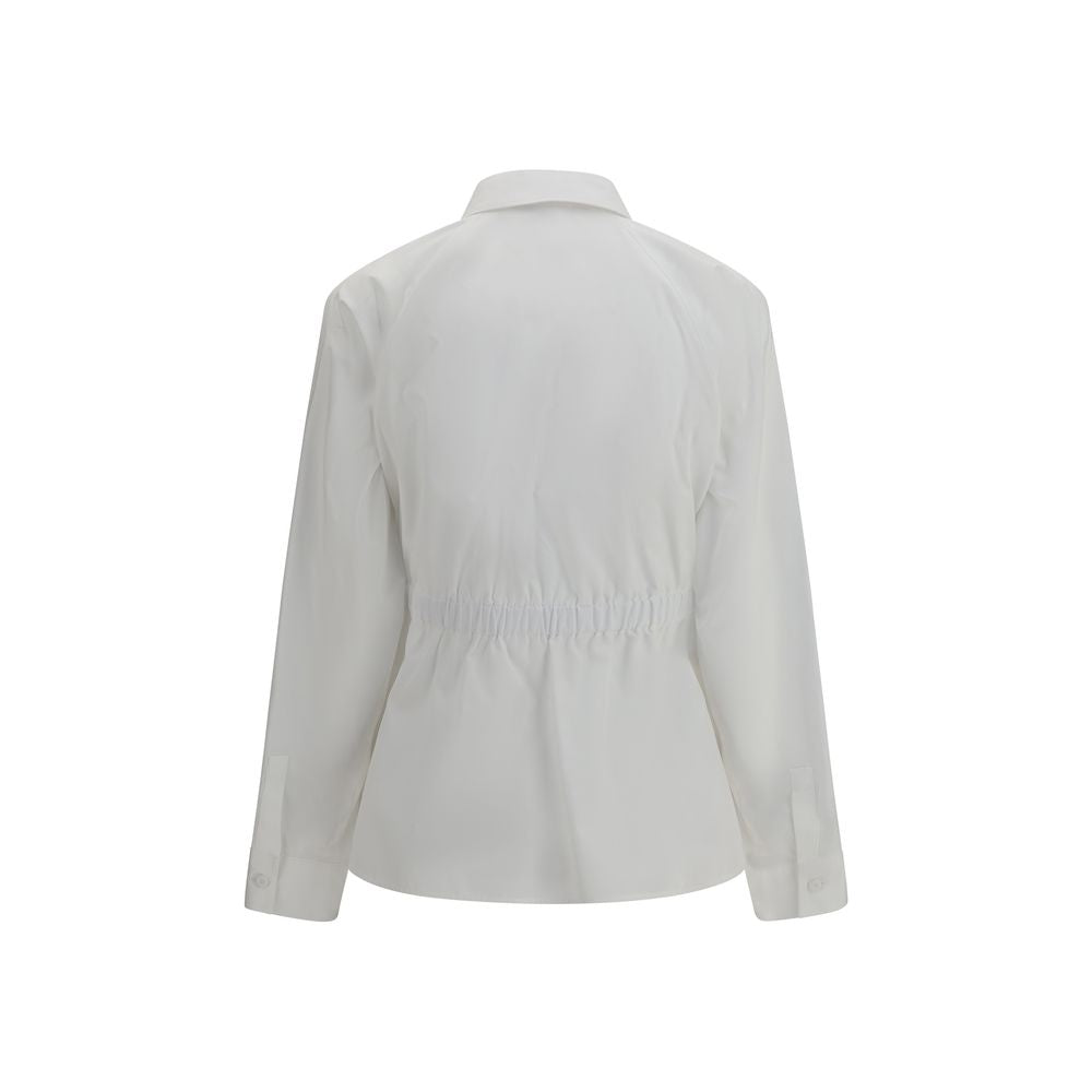 Max Mara Weißes Baumwollkleidhemd-2
