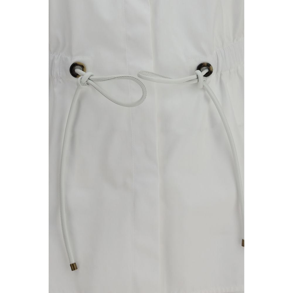 Max Mara Weißes Baumwollkleidhemd-3