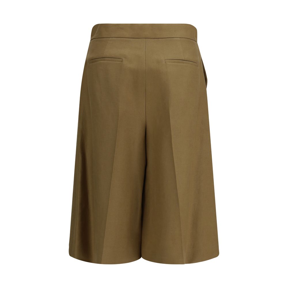 Max Mara Zweifarbige Leinen-Bermudashorts-2