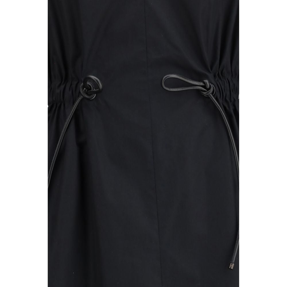 Max Mara Schwarzes Baumwoll-Freizeitkleid-3