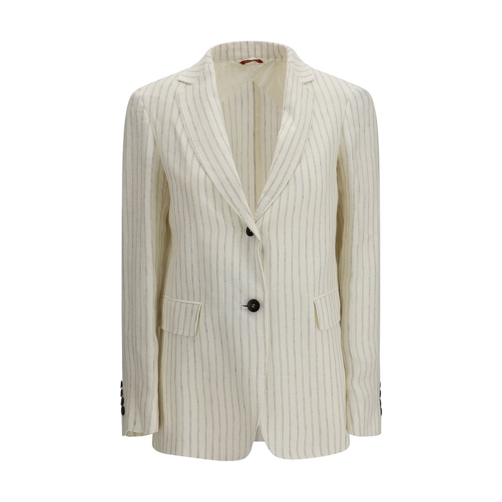 Max Mara Beige Leinenblazer-1