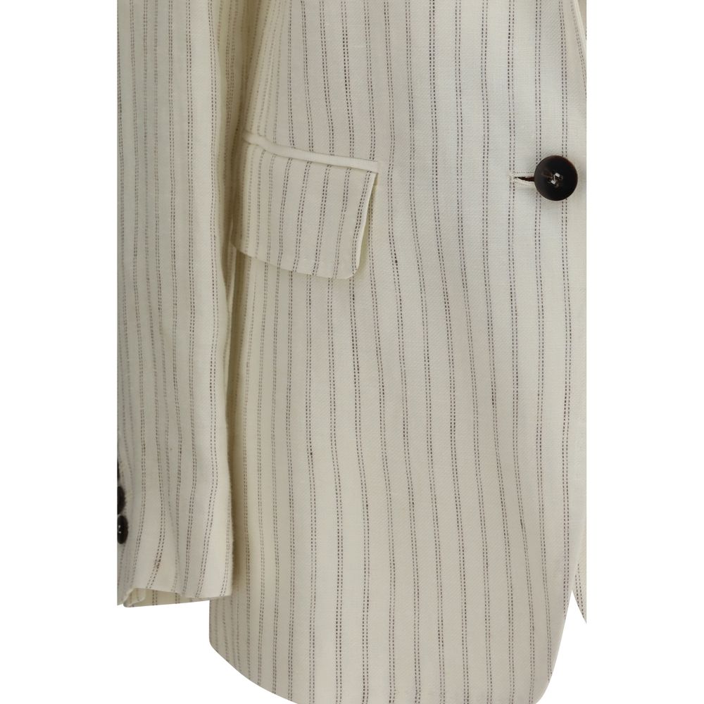 Max Mara Beige Leinenblazer-3