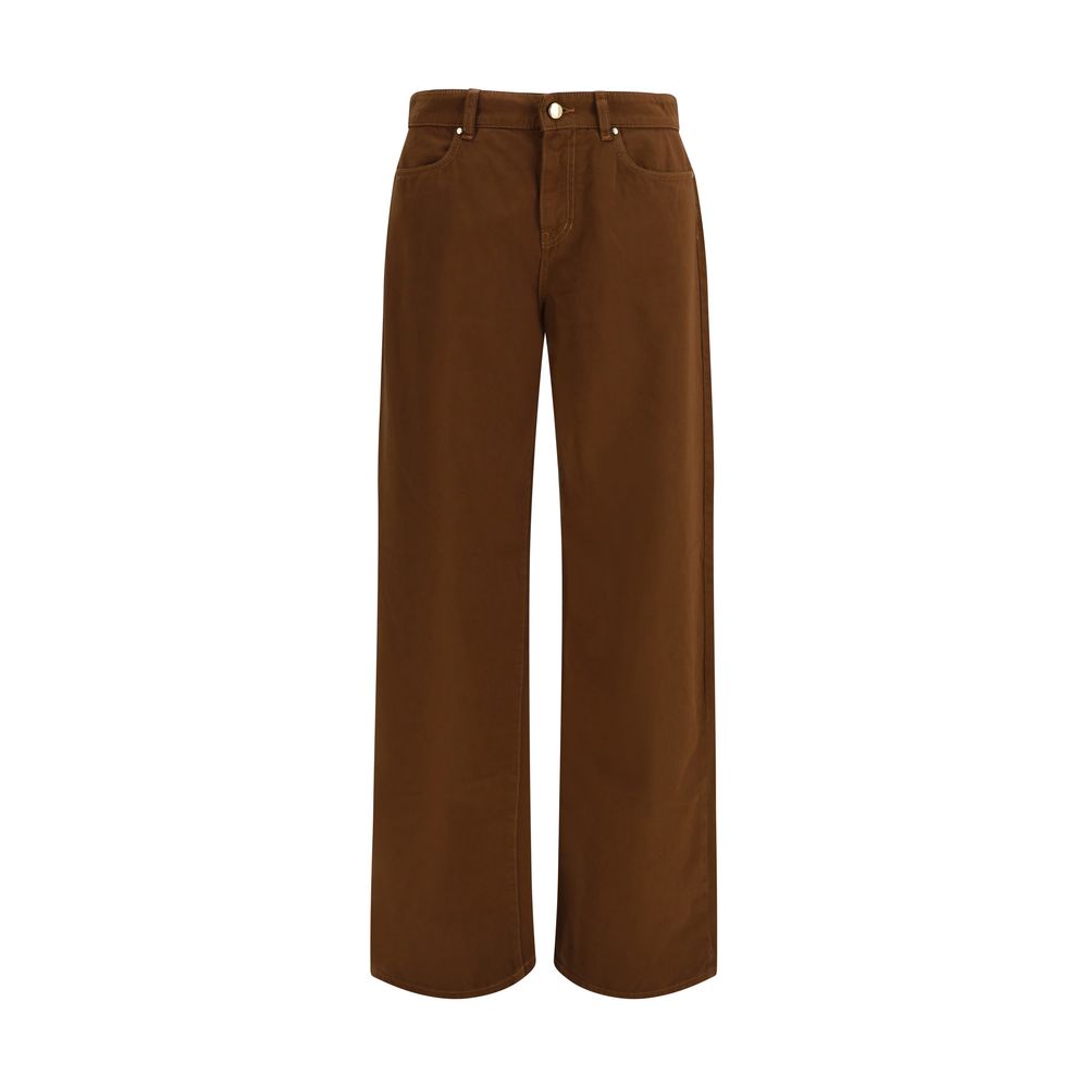 Max Mara Brown Cotton Casual Trousers