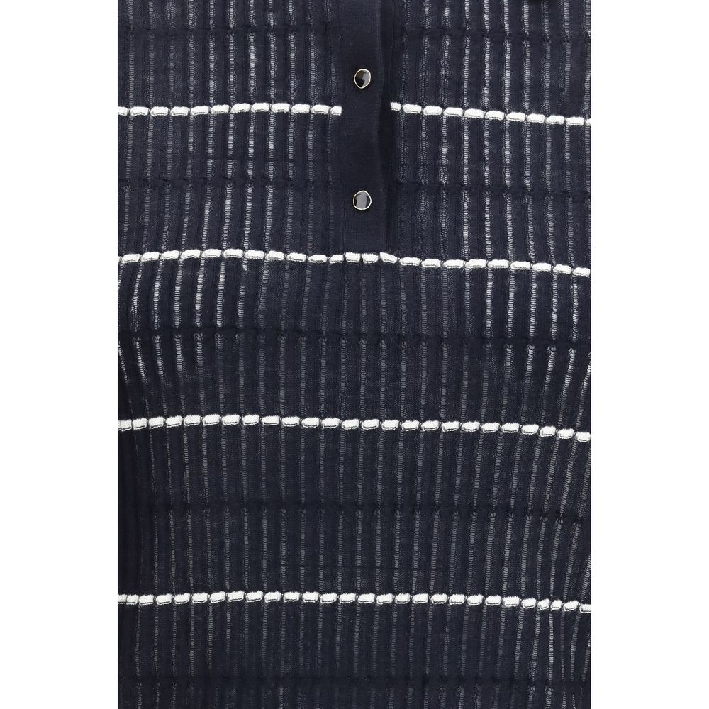 Max Mara Blaues Poloshirt aus Seide-3