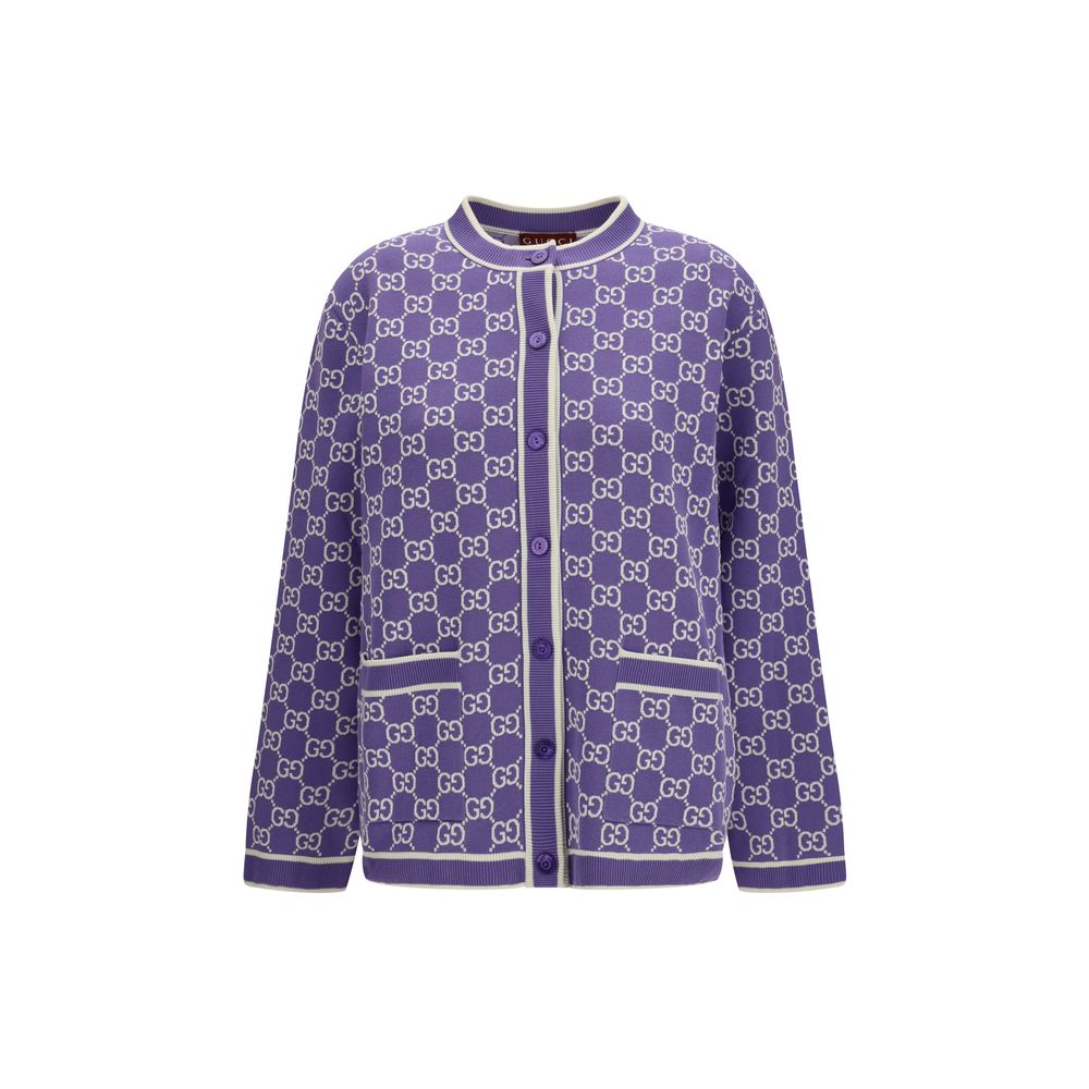 Gucci Lila Baumwollstrickjacke-1