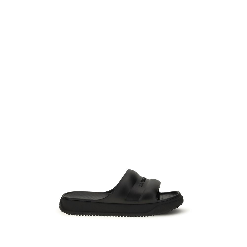 Moncler Black Rubber Sandals-1