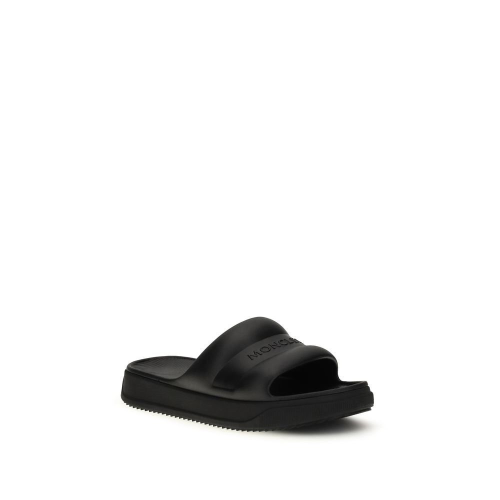 Moncler Black Rubber Sandals-2