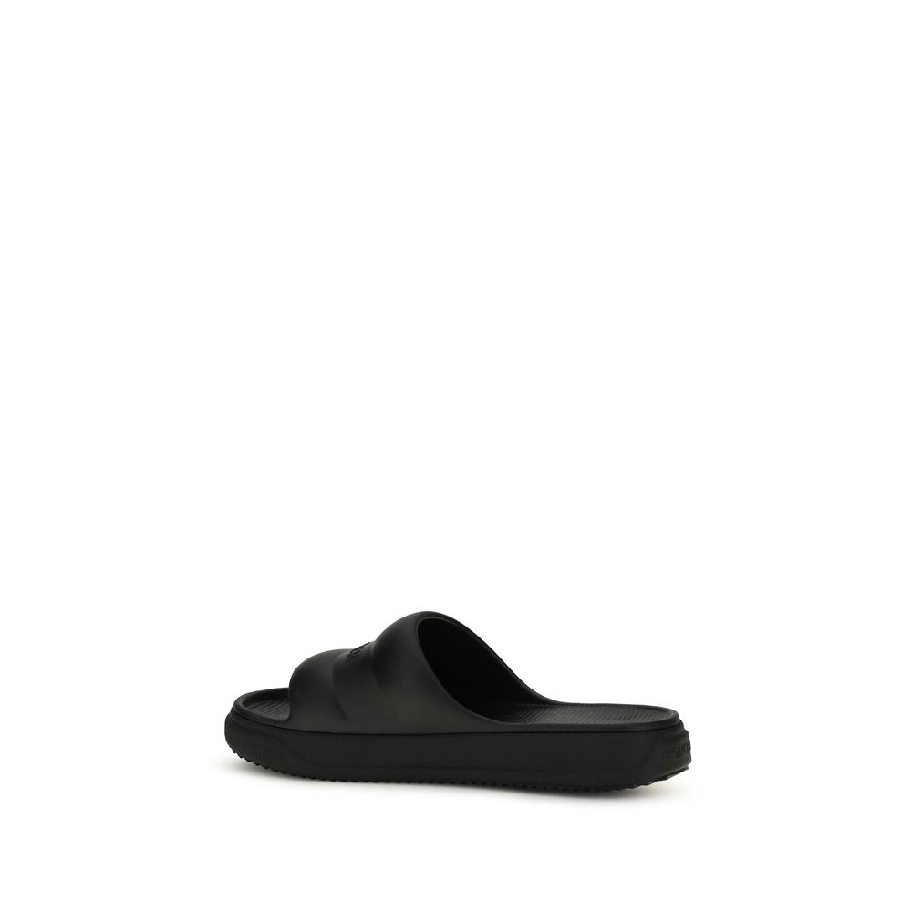 Moncler Black Rubber Sandals-3