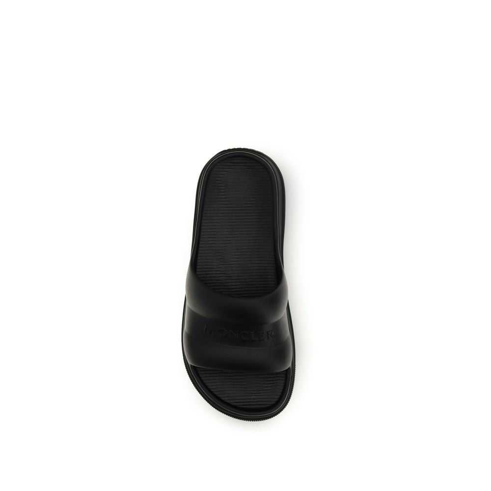 Moncler Black Rubber Sandals-4