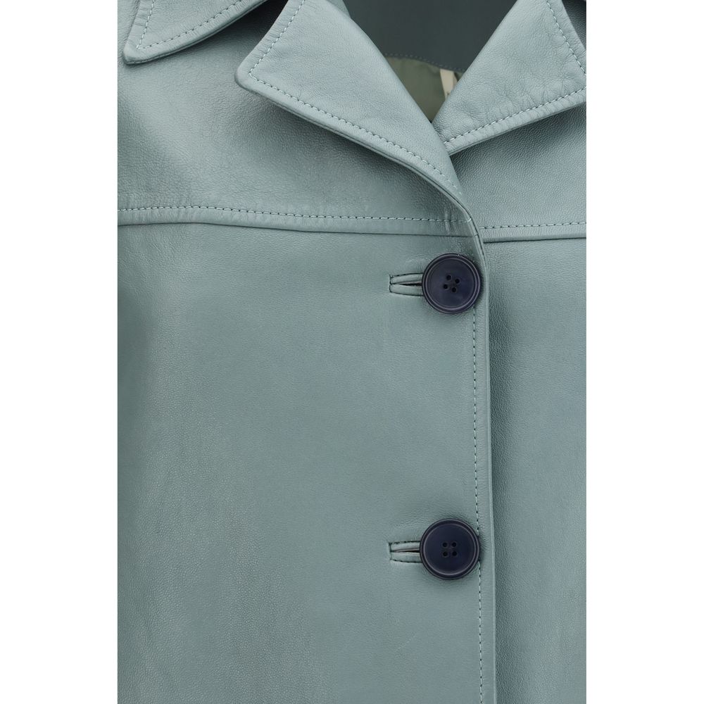 Chloé Blaue Lederjacke-3