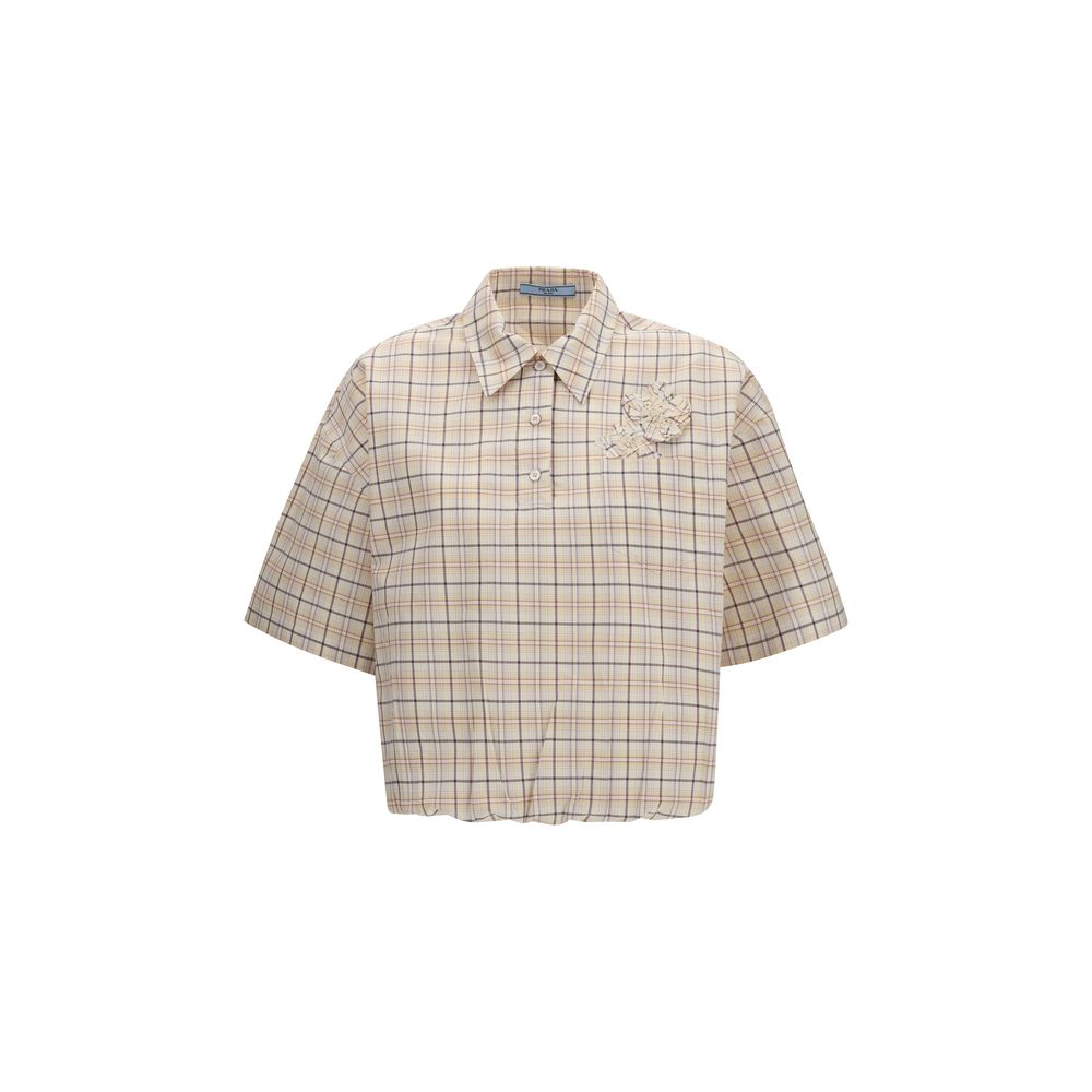 Prada shirt with beige patterned fabric-1