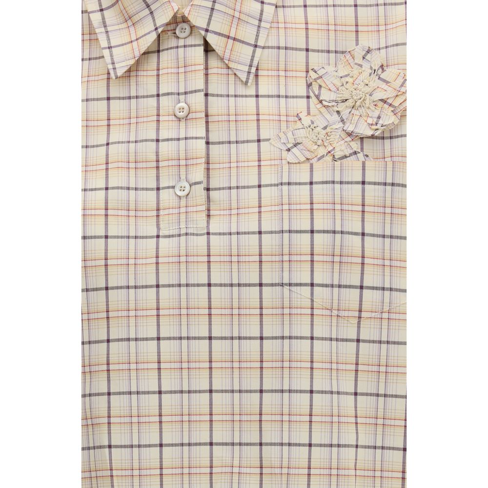 Prada shirt with beige patterned fabric-3