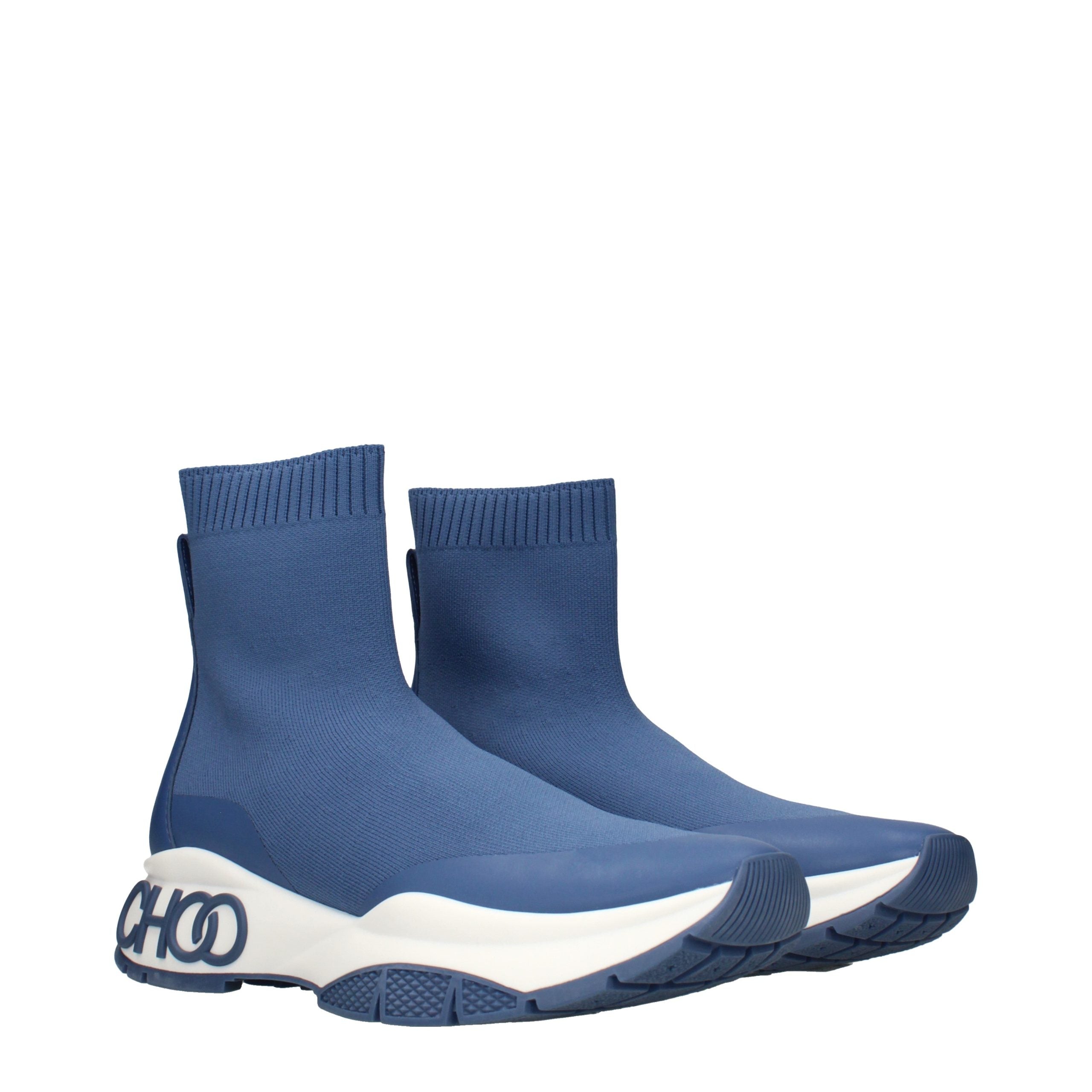 Jimmy Choo Blaue Ankle Boots aus Stoff-2