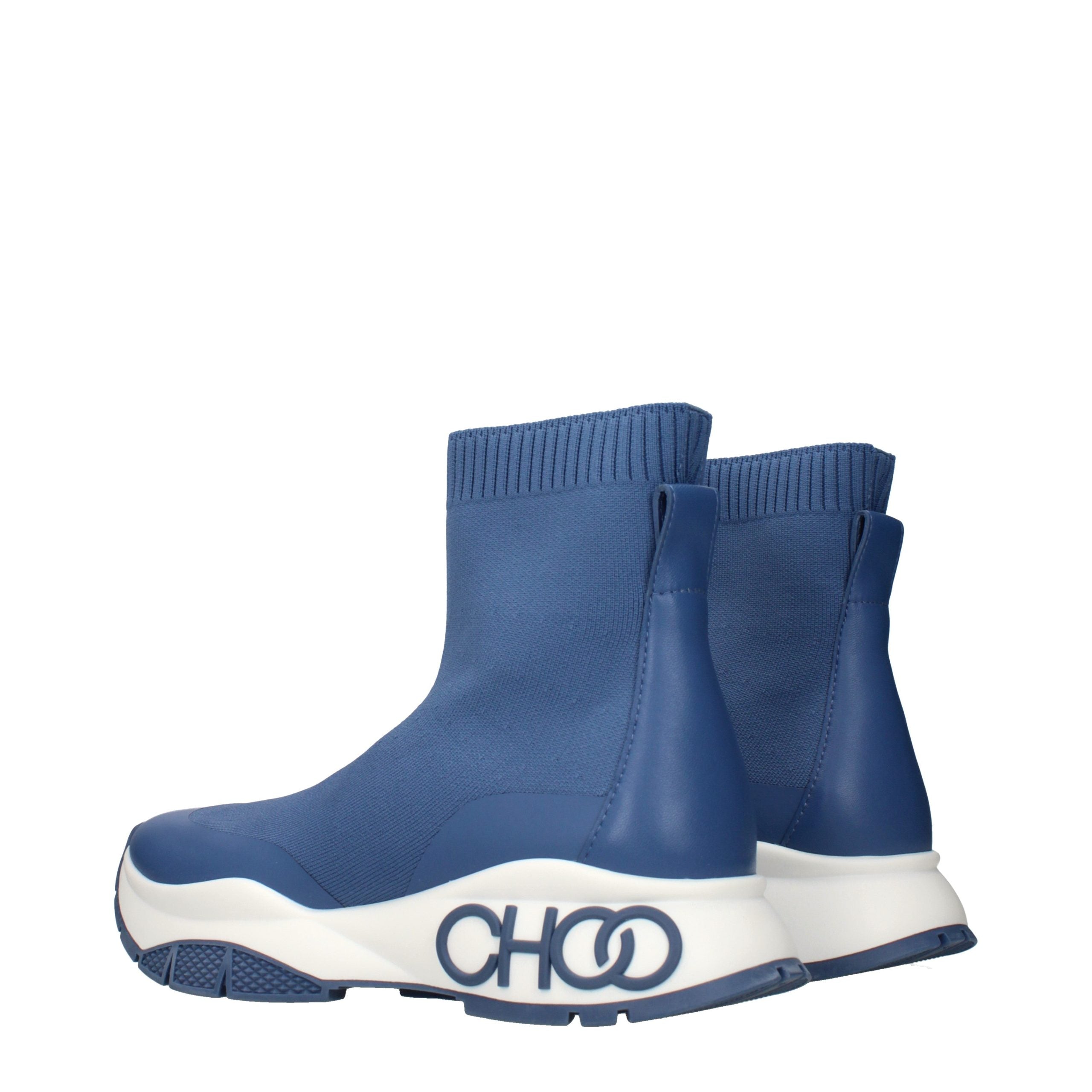 Jimmy Choo Blaue Ankle Boots aus Stoff-4