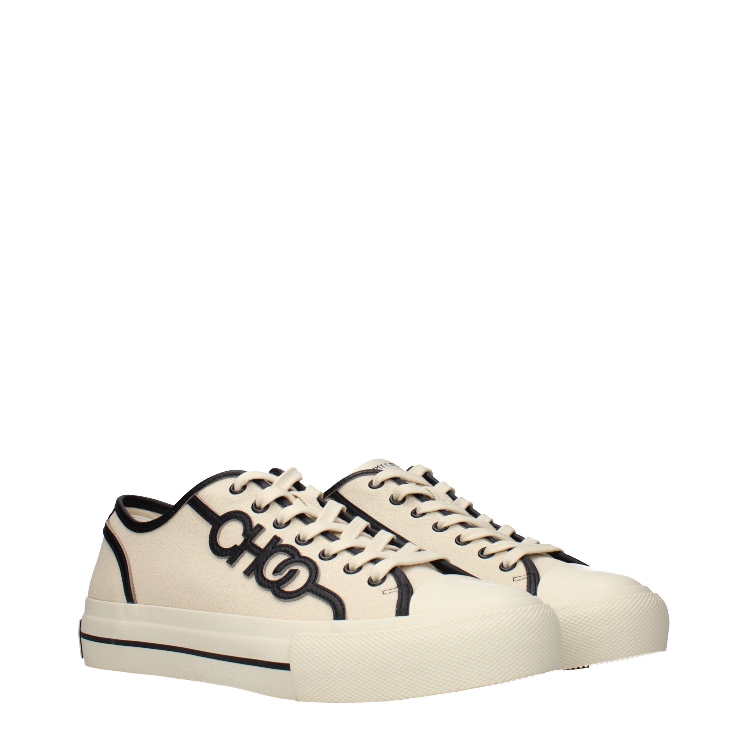 Jimmy Choo Beige Fabric Low Top Sneakers-2