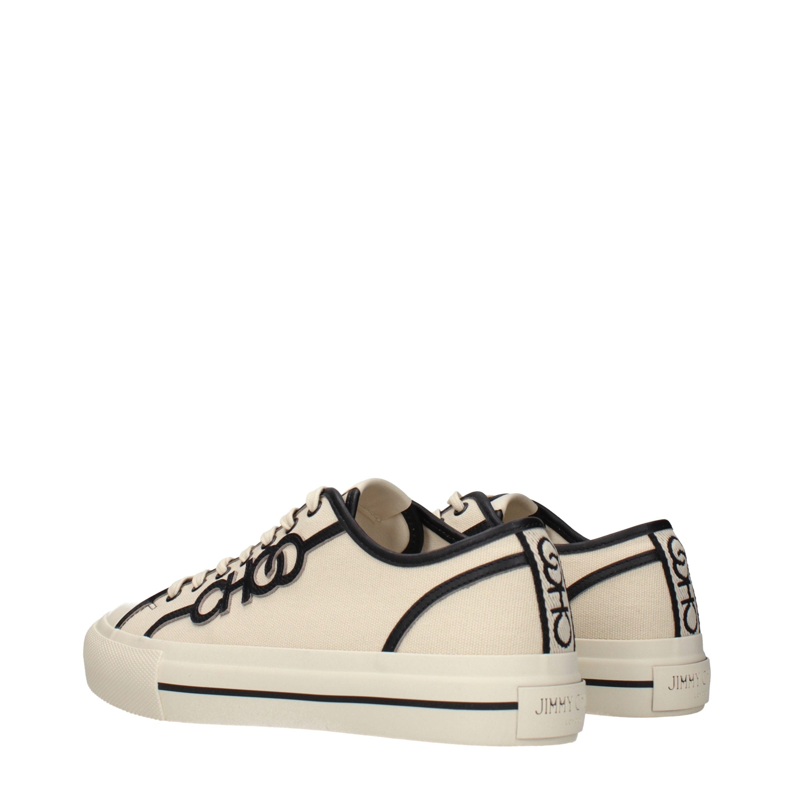 Jimmy Choo Beige Fabric Low Top Sneakers-4