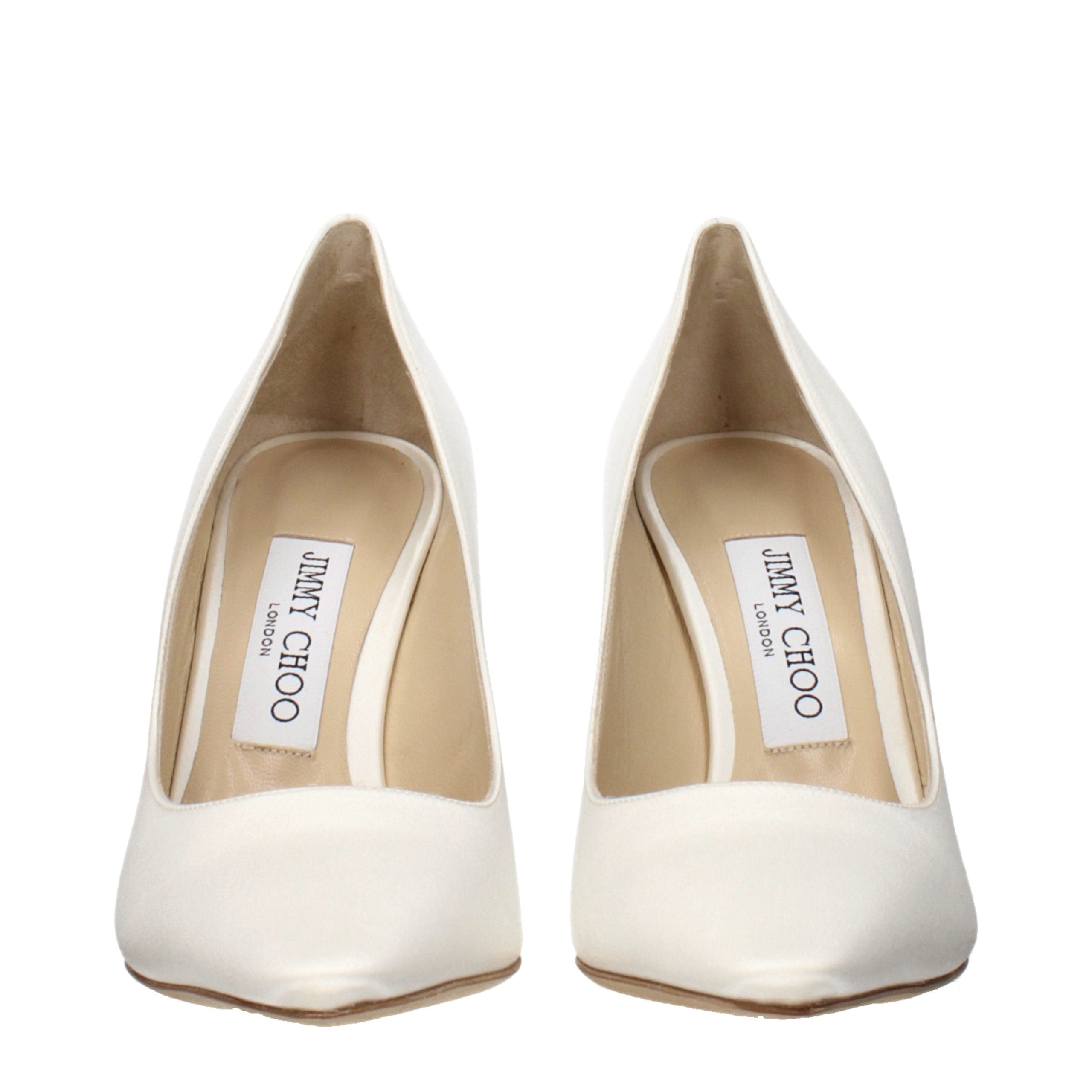 Jimmy Choo Beige Satin Plateau-Pumps-3