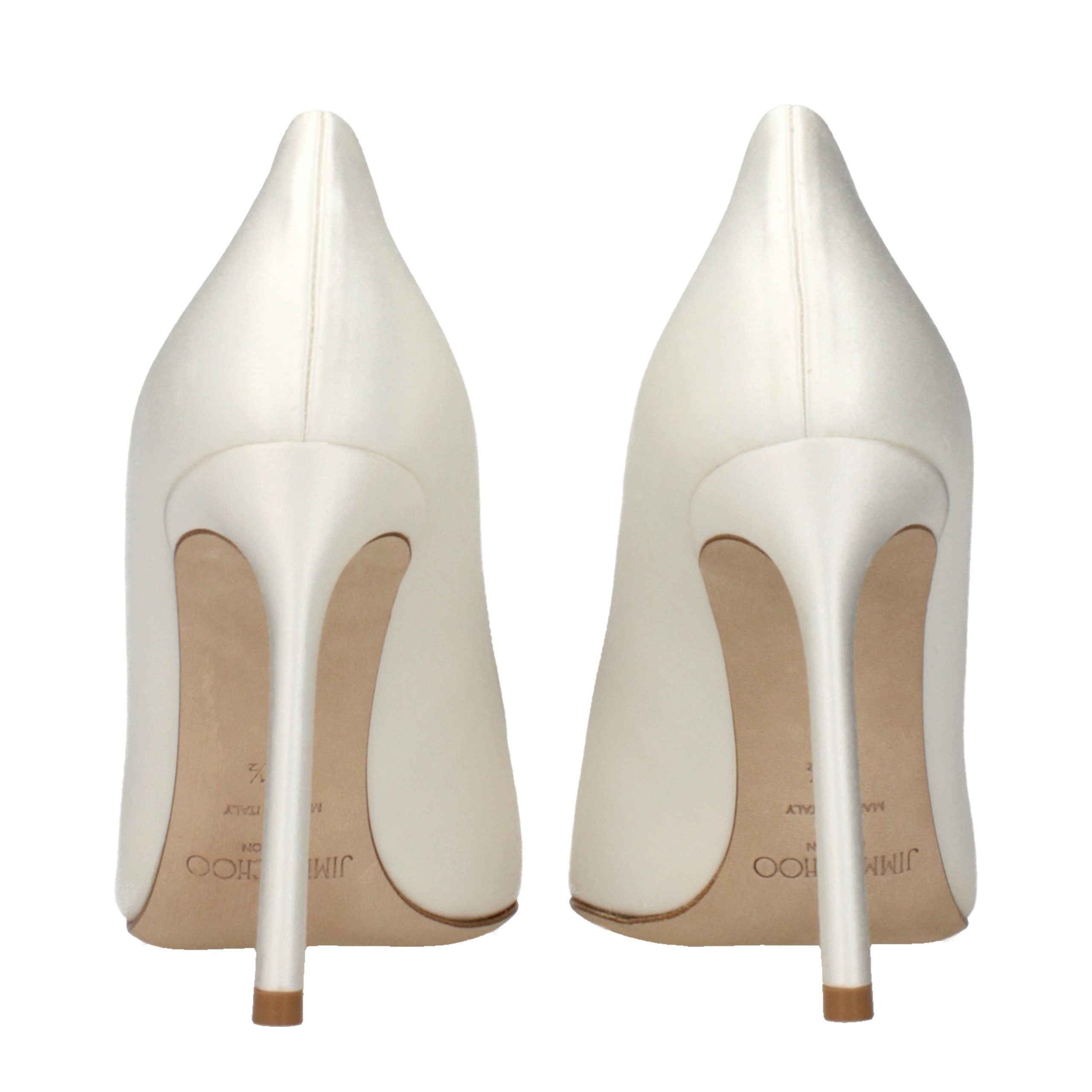 Jimmy Choo Beige Satin Plateau-Pumps-5