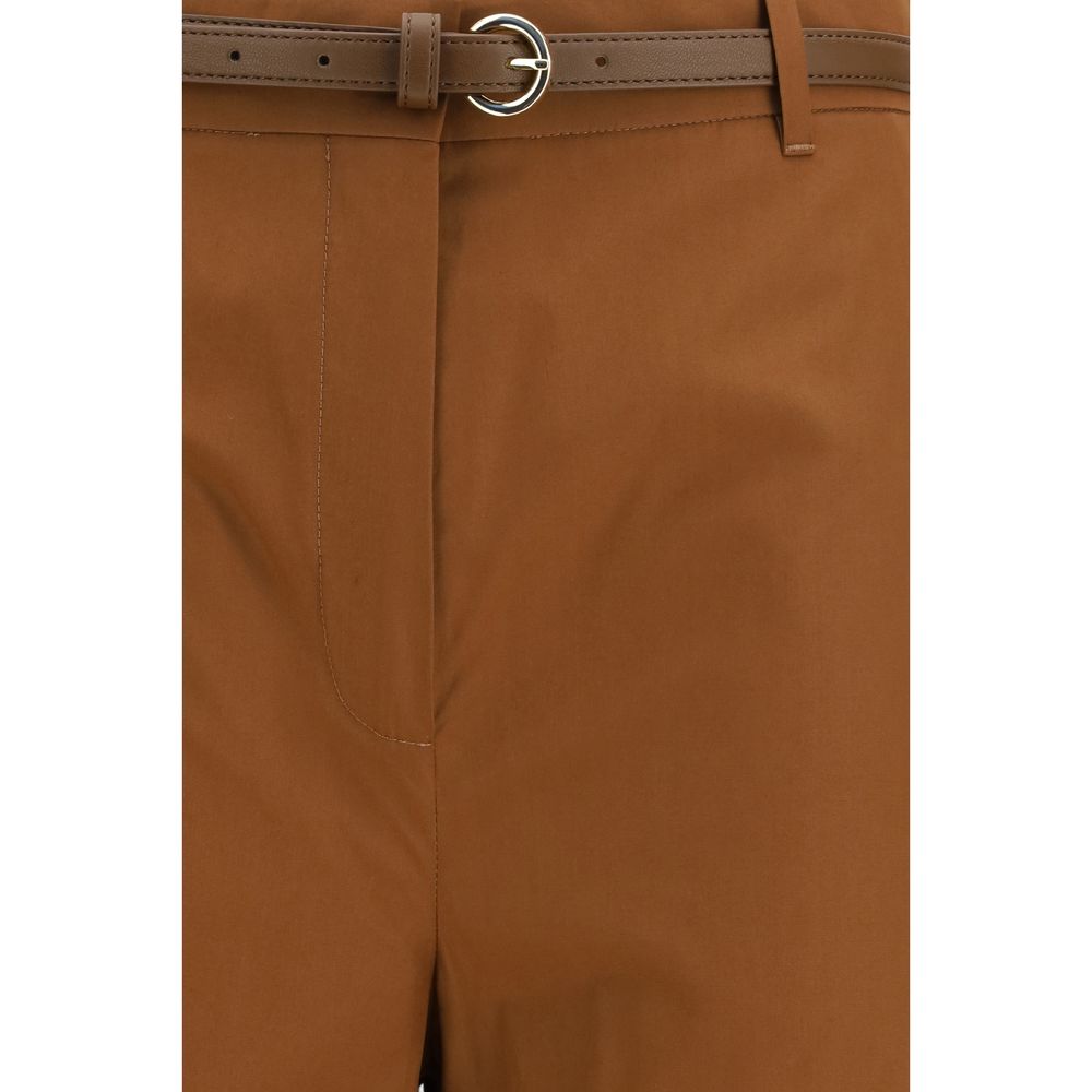 Max Mara Brown Cotton Leisure Trousers-3
