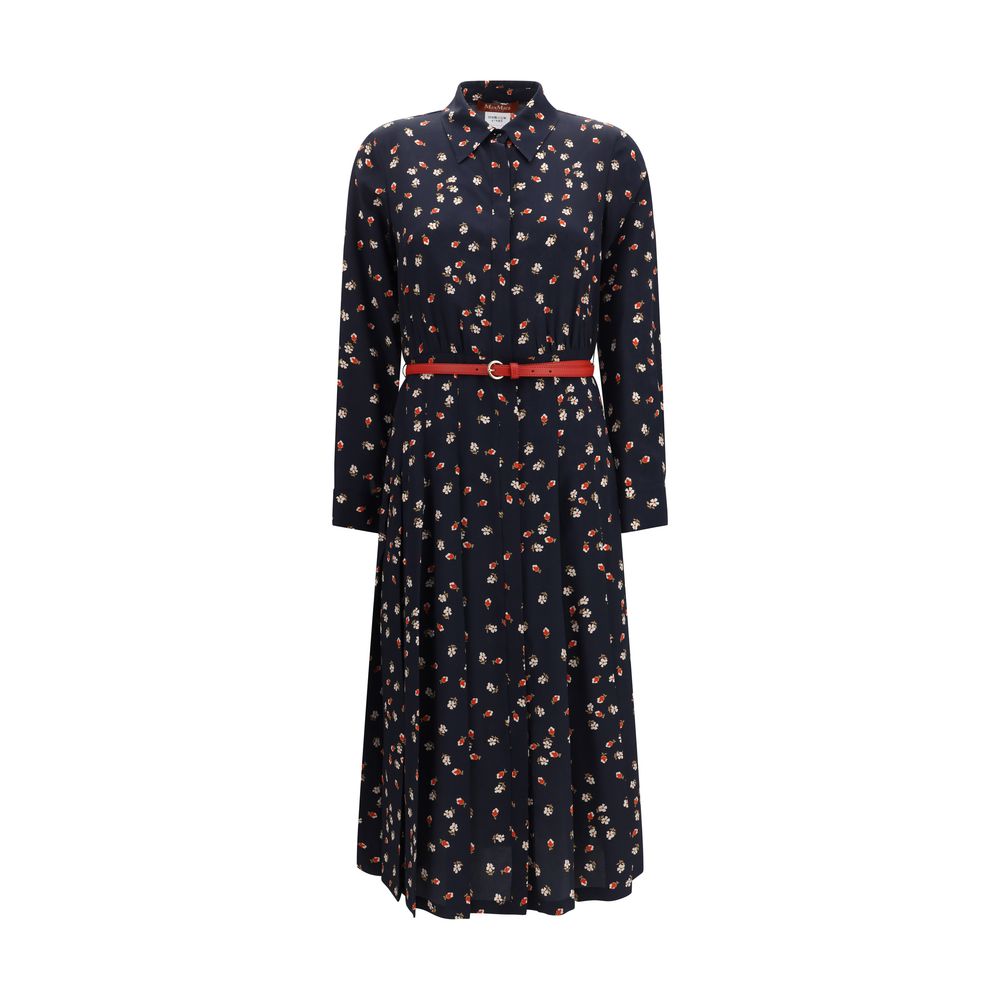 Max Mara Blue Silk Leisure Dress