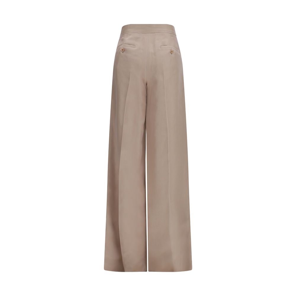 Max Mara Beige Seidenhose-2