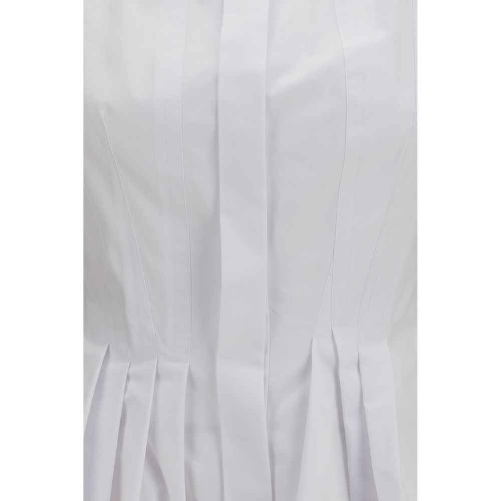 Max Mara Weißes Baumwollhemd-3