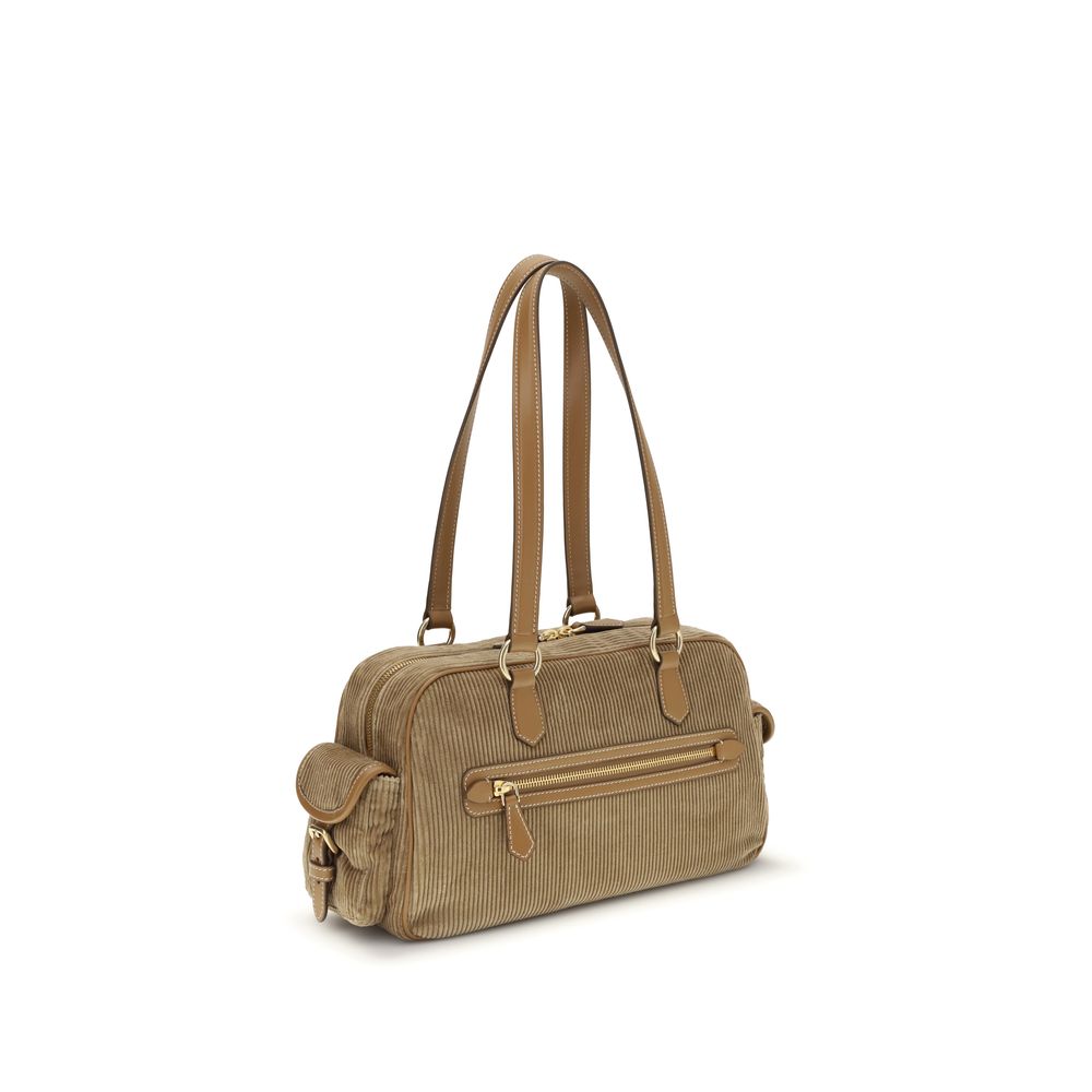 Miu Miu Beige Cotton Shoulder Bag-3