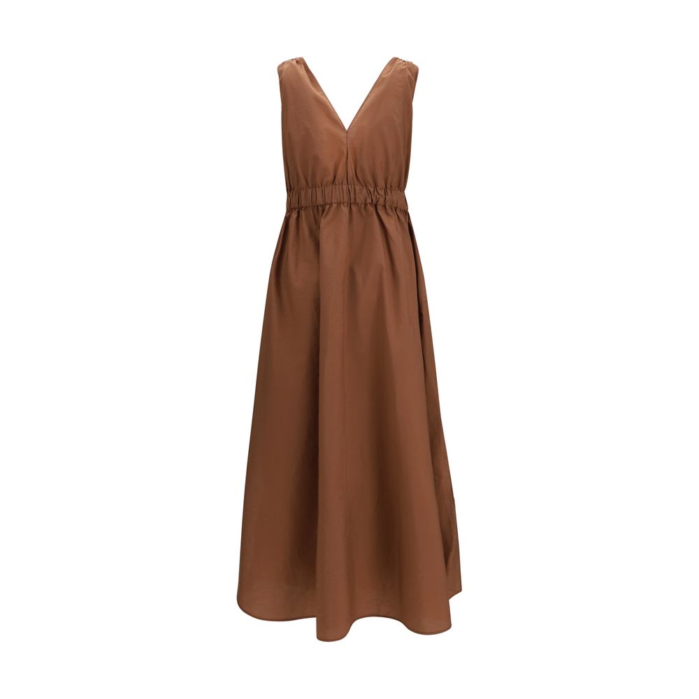 Brunello Cucinelli Braunes Polyamid Freizeitkleid-2