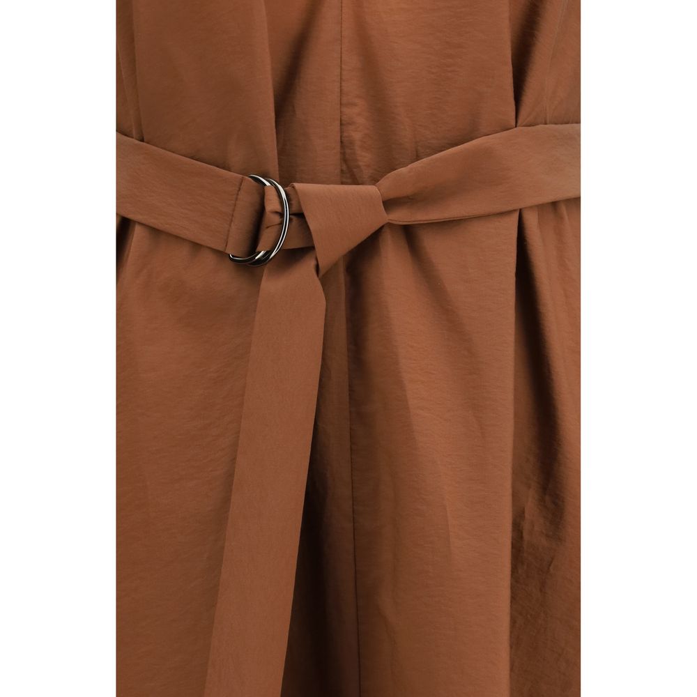 Brunello Cucinelli Braunes Polyamid Freizeitkleid-3