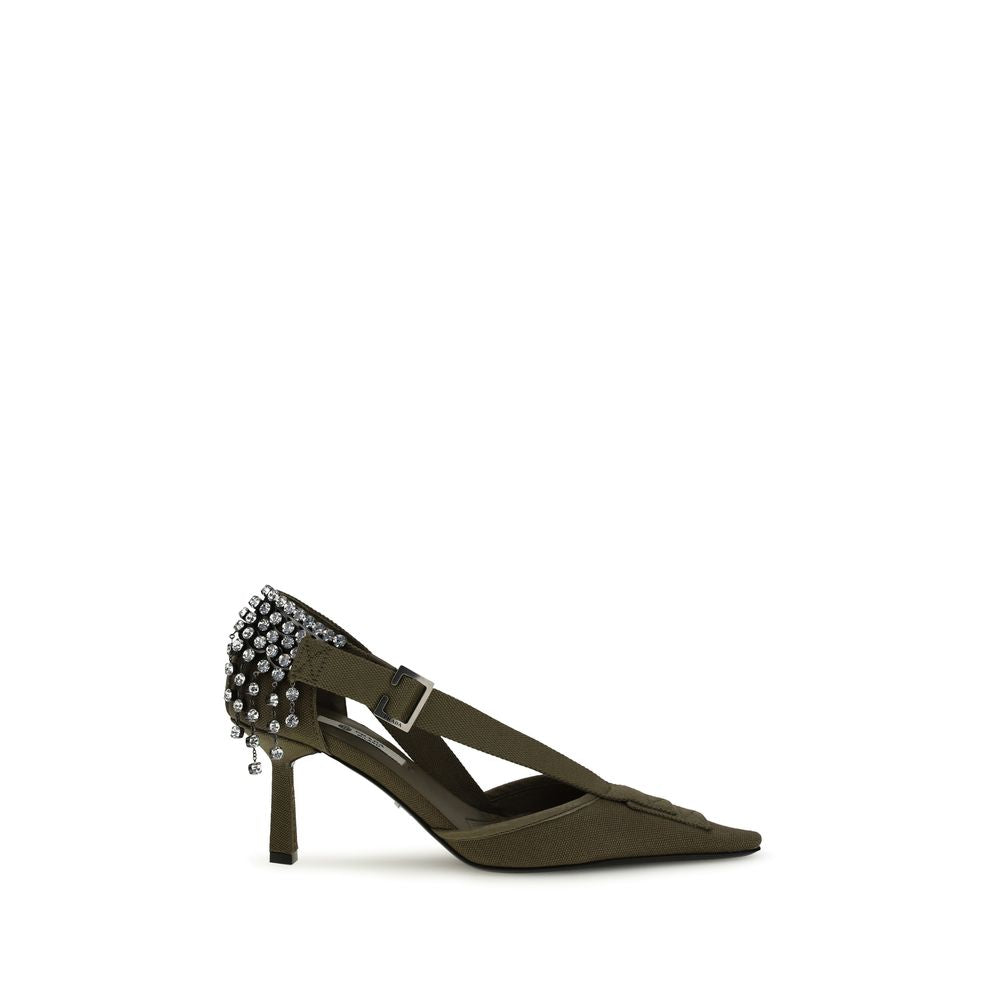 Prada Zweifarbige High Heel Pumps aus Baumwolle-1