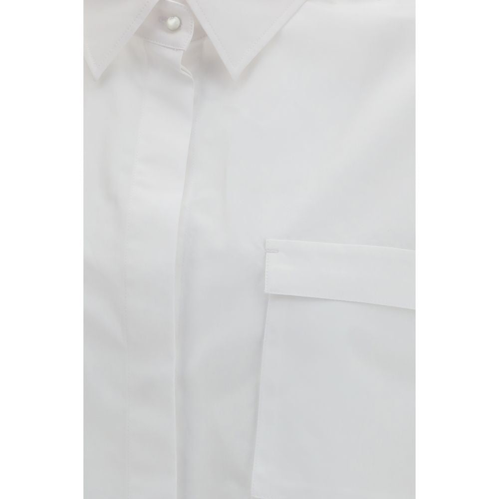 Max Mara Weißes Baumwollhemd-3