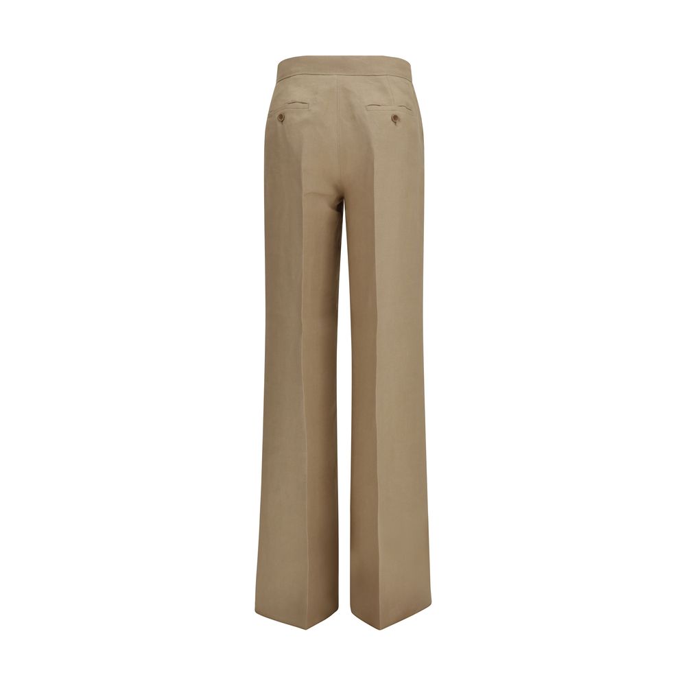 Max Mara Beige Leinen Casual Hose-2