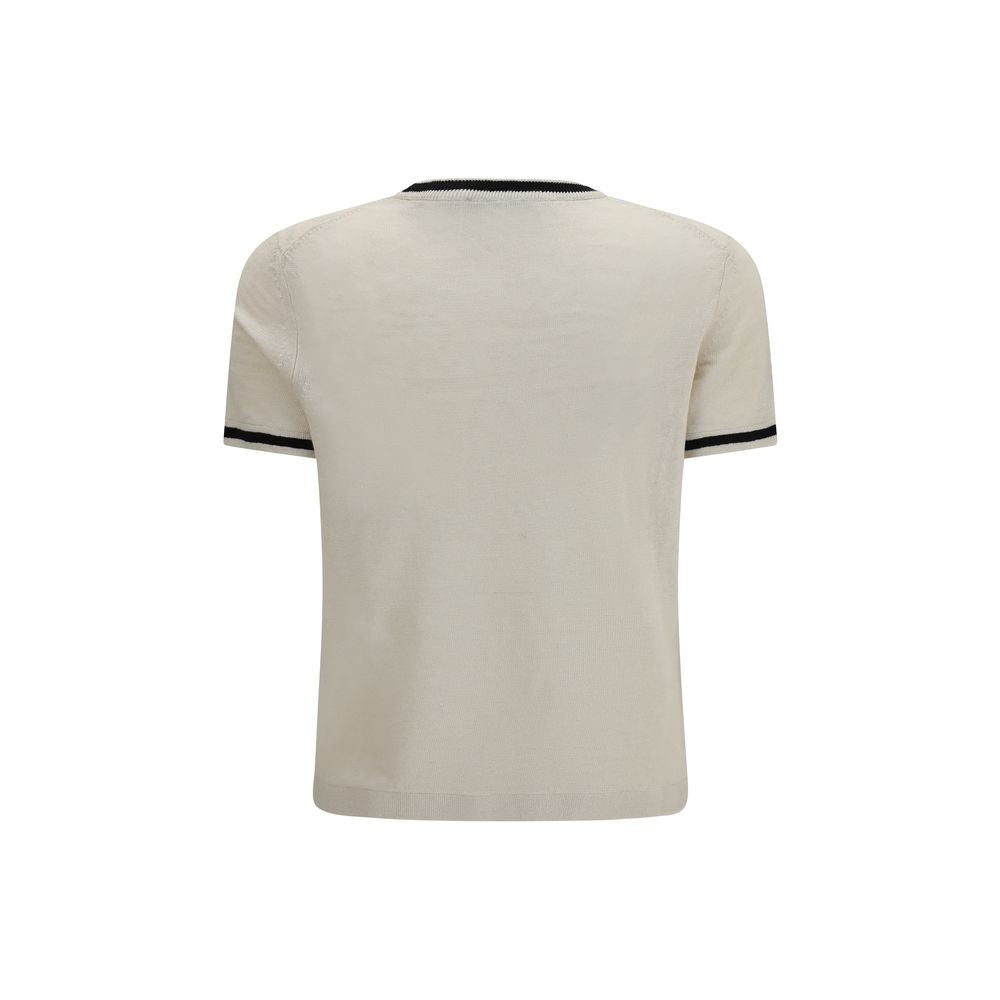 'S Max Mara Beige Leinen-T-Shirt-2