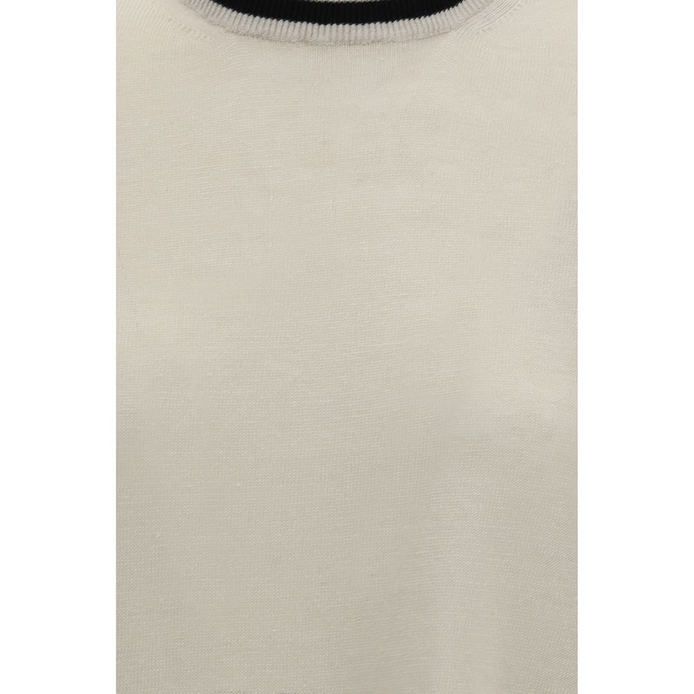 'S Max Mara Beige Leinen-T-Shirt-3