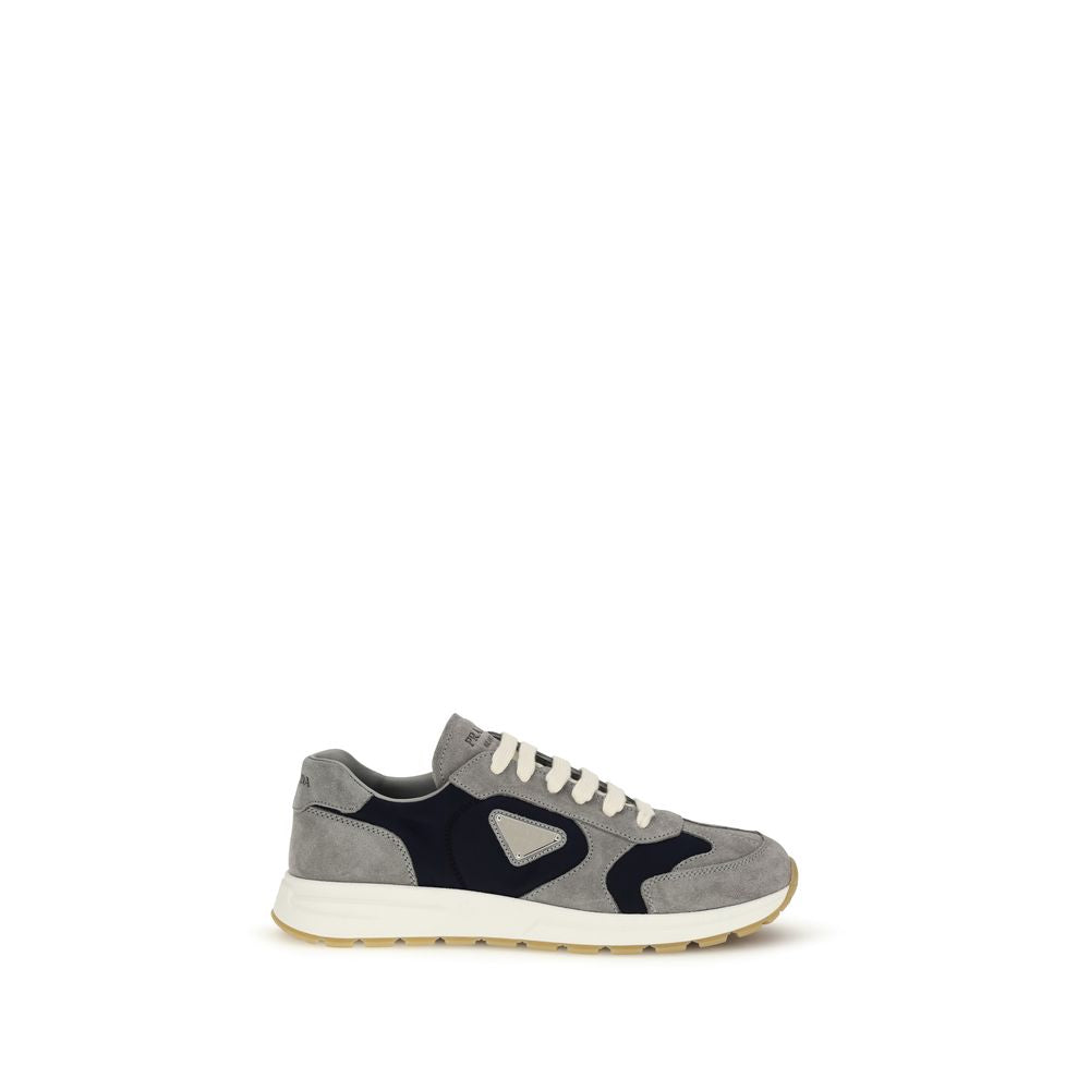 Prada Blaue Kalbsleder Bos Taurus Sportschuhe-1