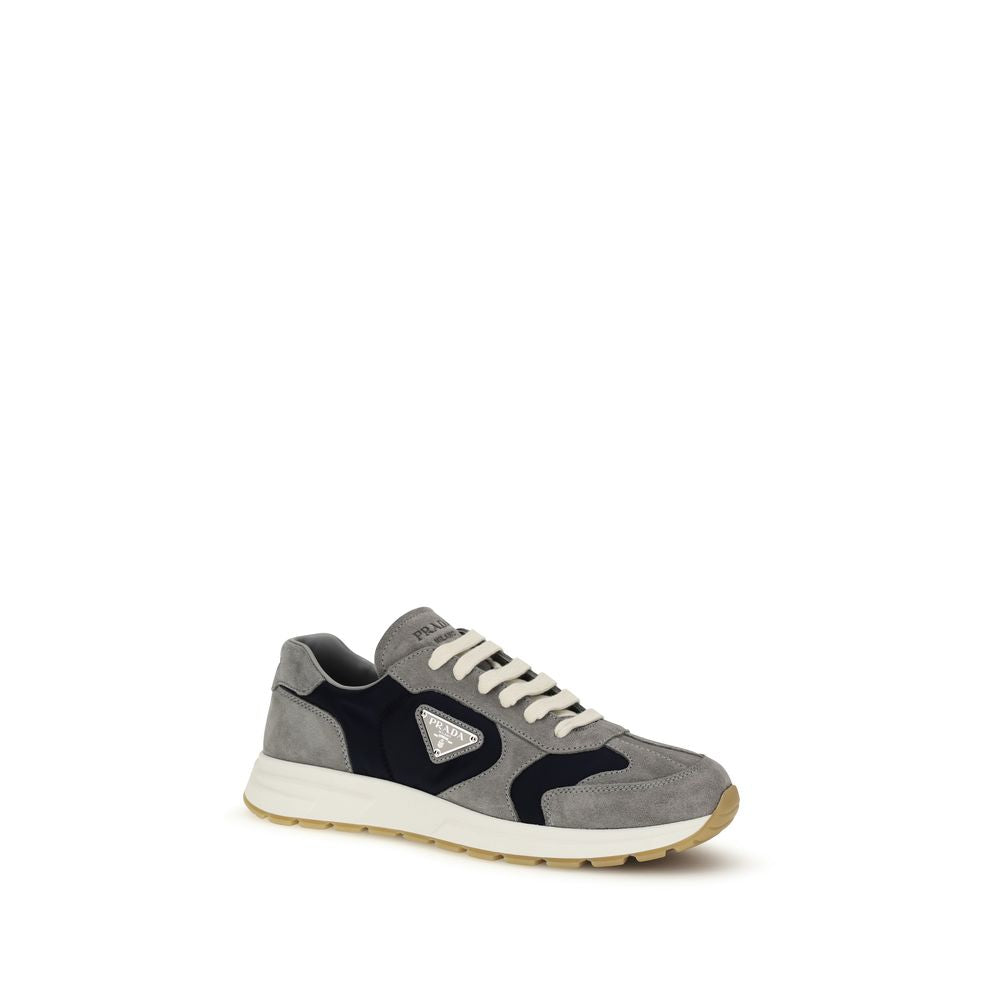 Prada Blaue Kalbsleder Bos Taurus Sportschuhe-2