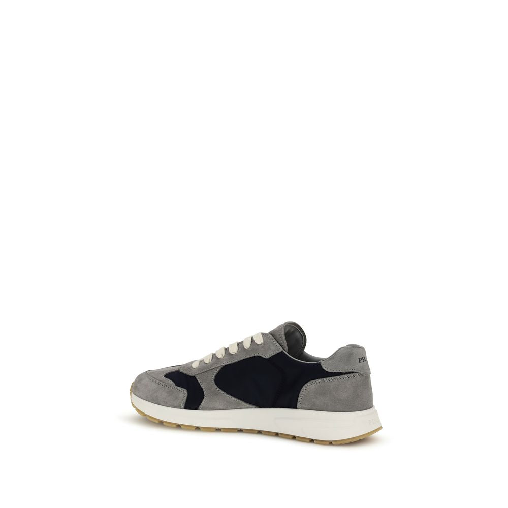 Prada Blaue Kalbsleder Bos Taurus Sportschuhe-3