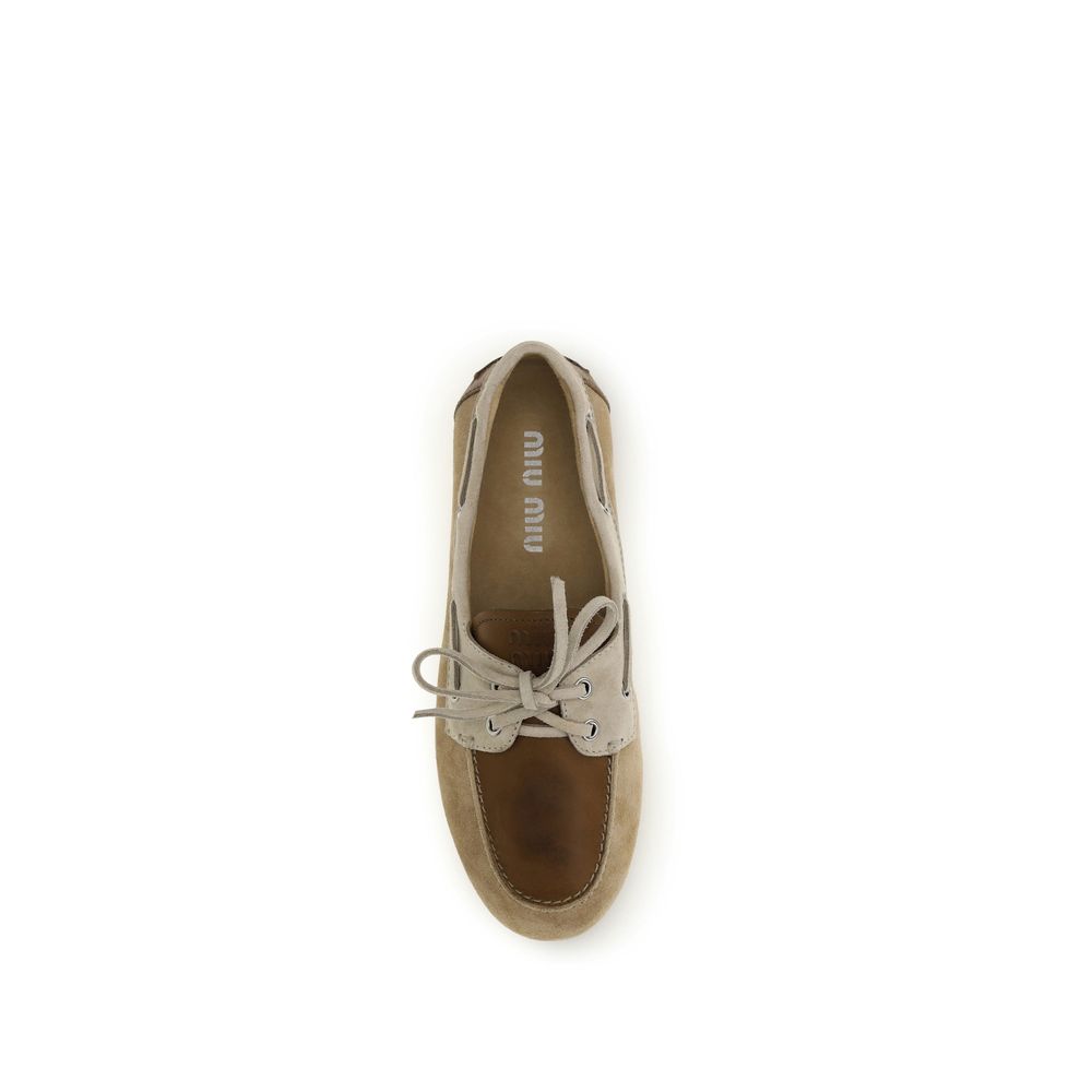 Miu Miu Multicolor Calf Leather Bos Taurus Slip-On Loafers-4