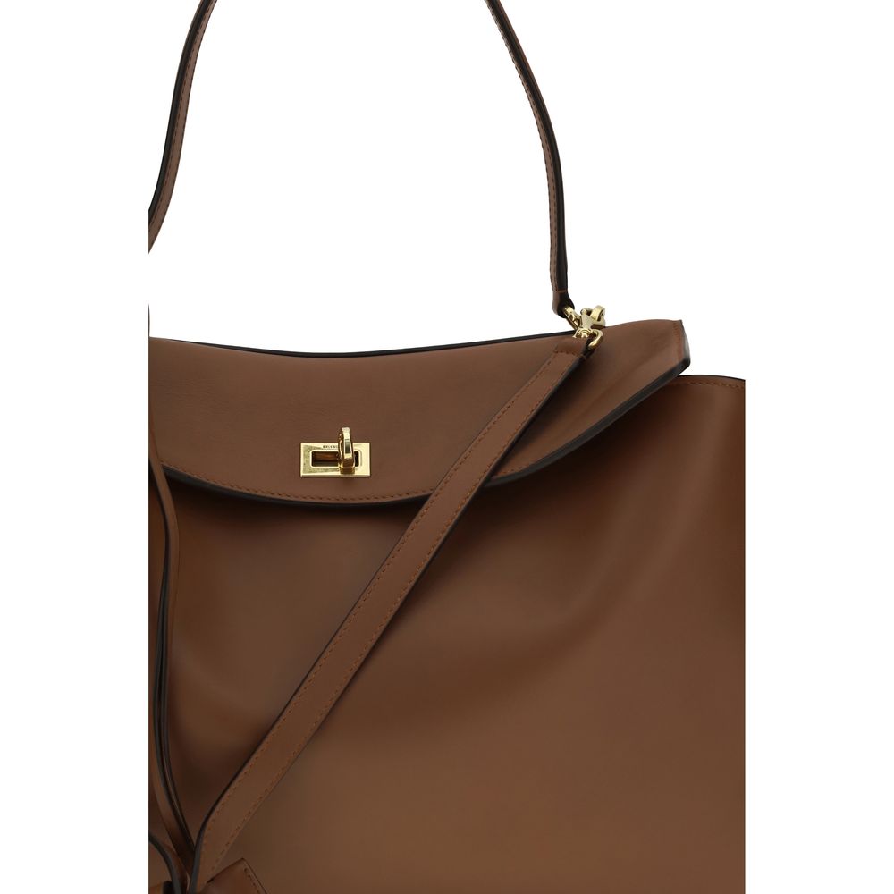 Balenciaga Braune Kalbsleder Bos Taurus Schultertasche-4
