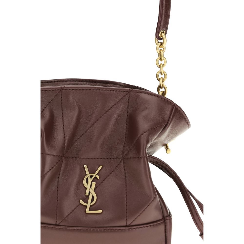 Saint Laurent Bordeaux Lamb Ovis Aries Aries Clutch Bag-4