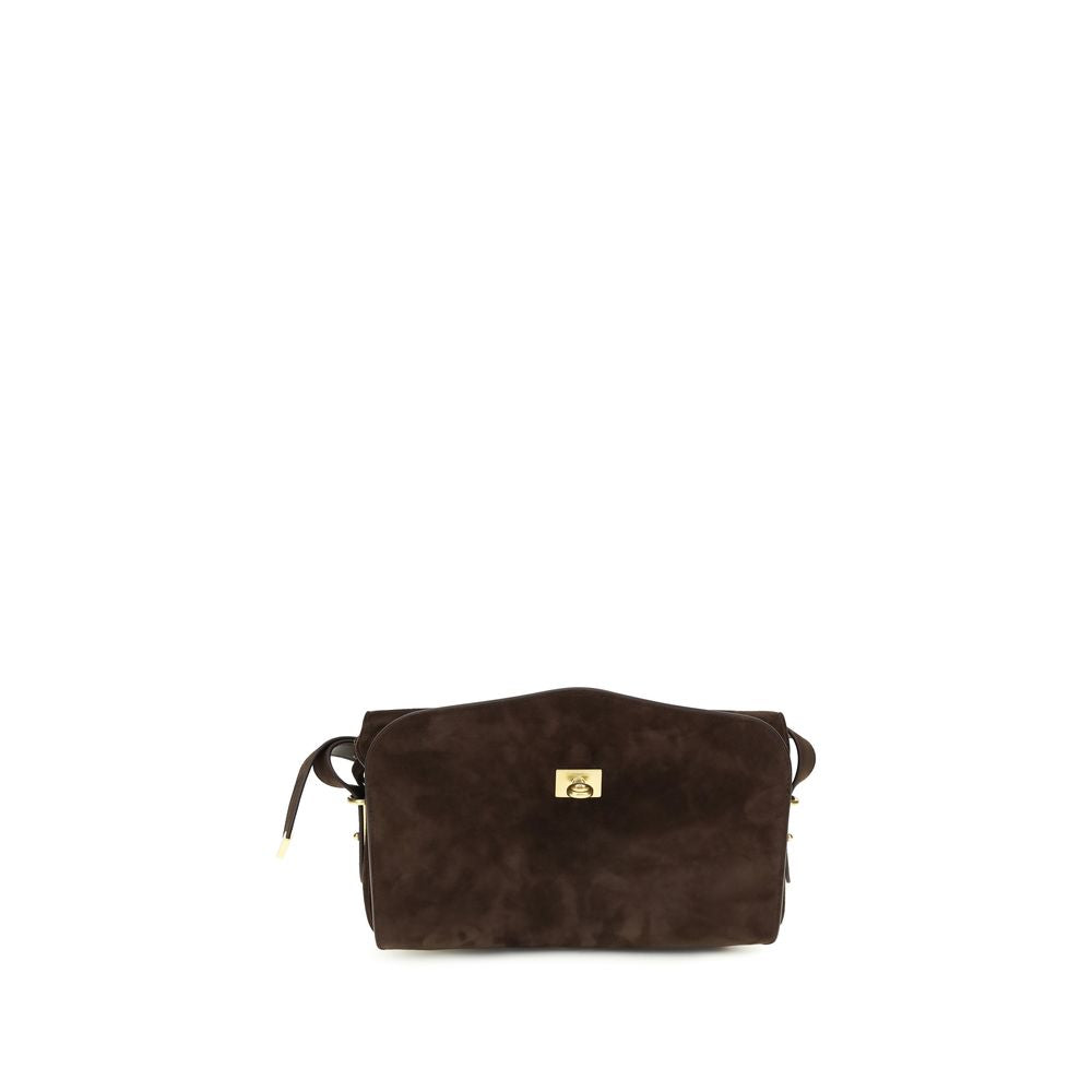 Balenciaga Braune Kalbsleder Bos Taurus Schultertasche