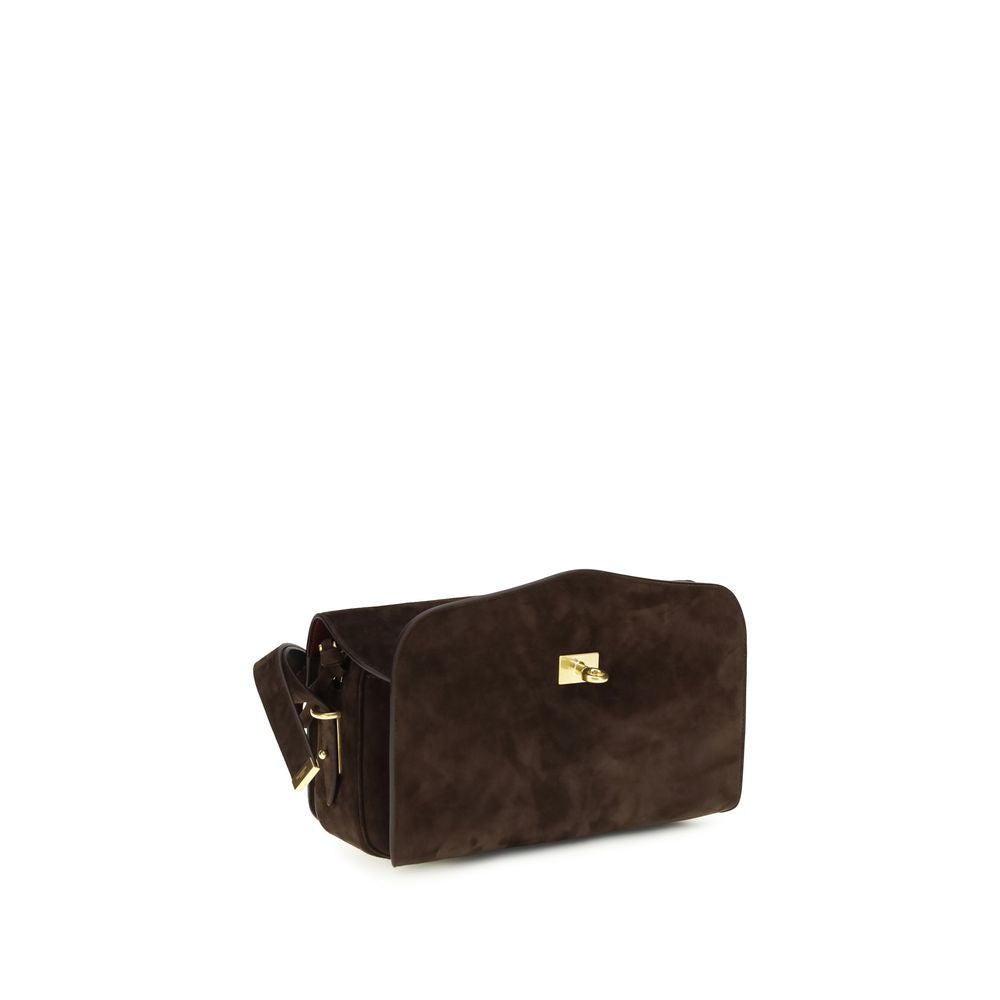 Balenciaga Braune Kalbsleder Bos Taurus Schultertasche-2