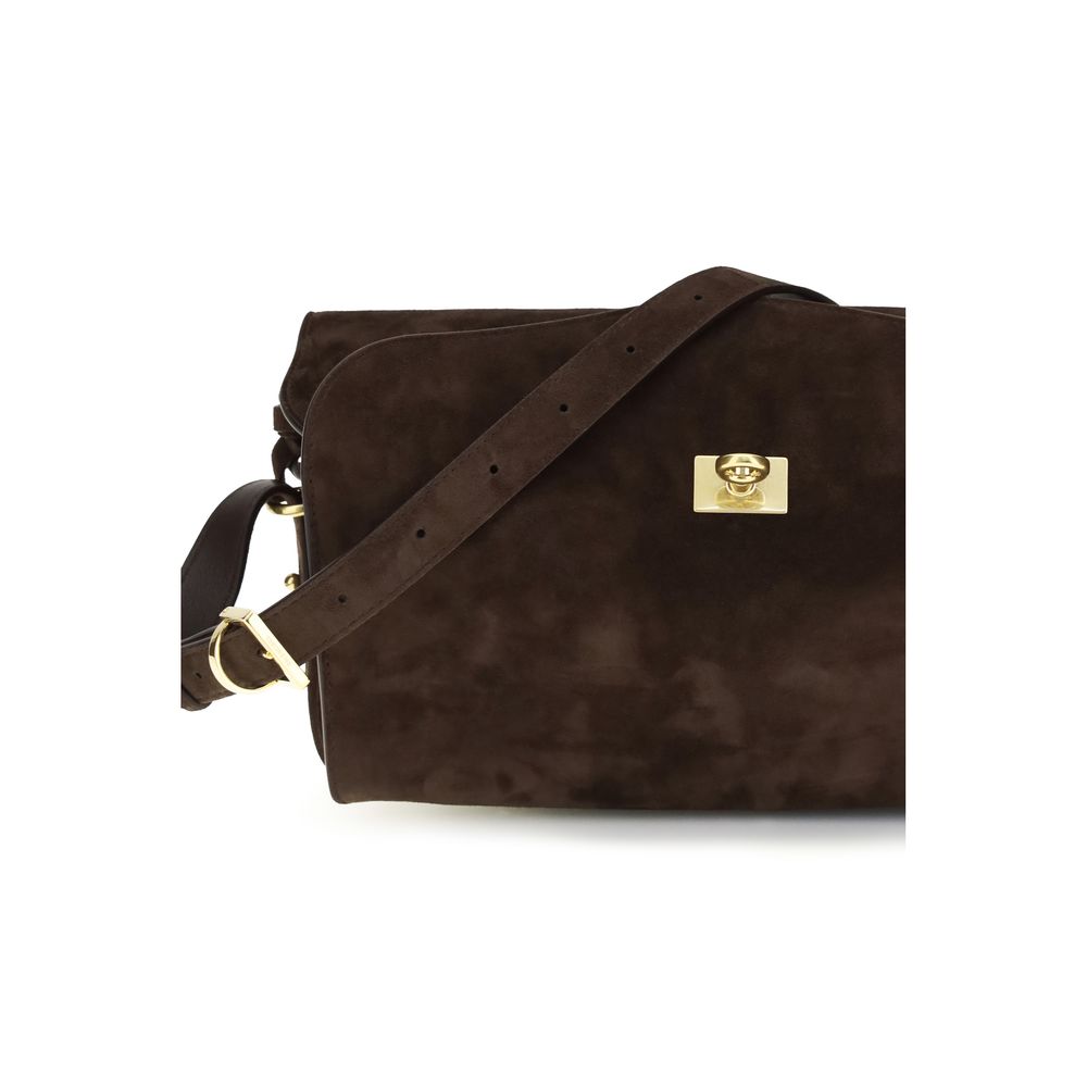 Balenciaga Braune Kalbsleder Bos Taurus Schultertasche-4