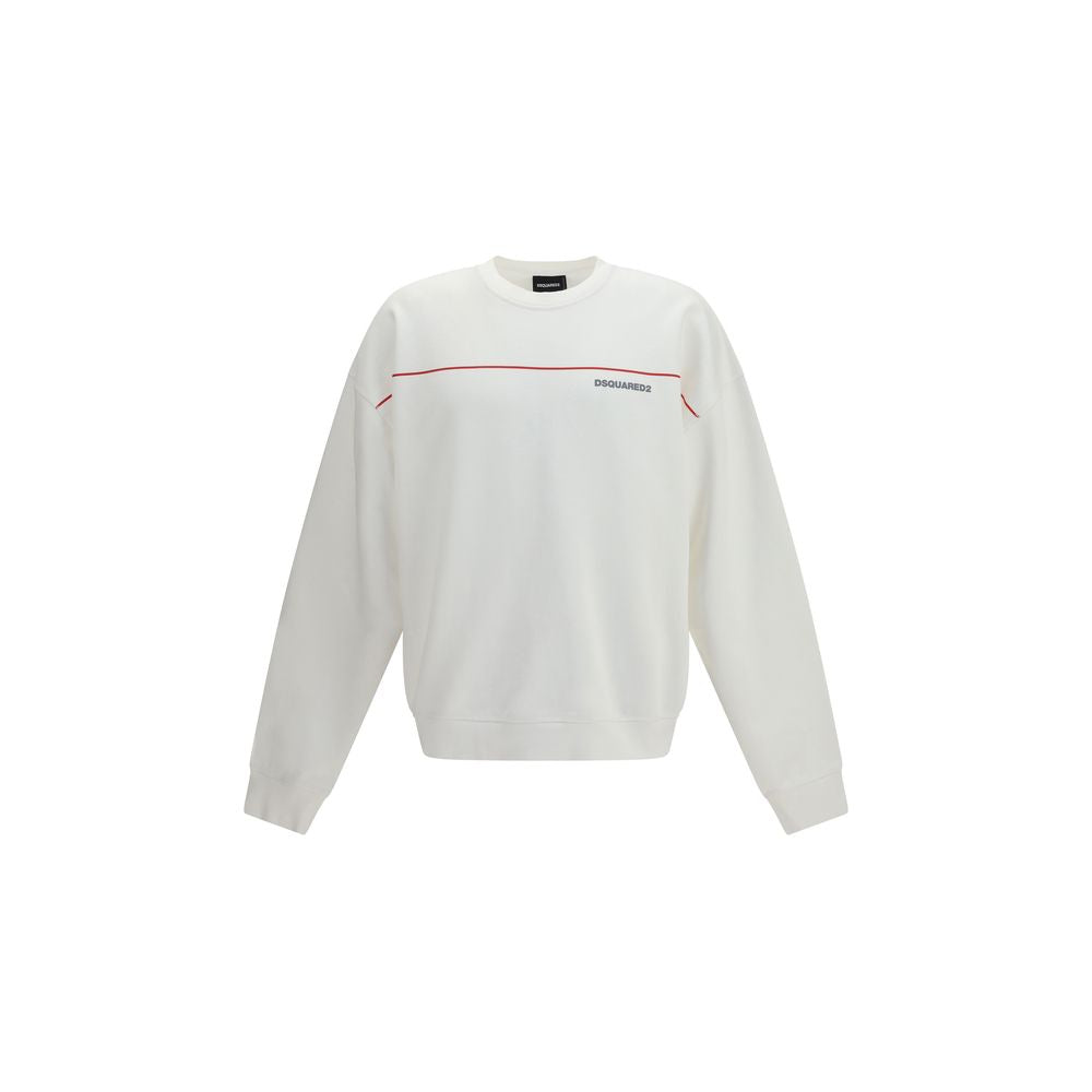 Dsquared² Weißes Baumwoll-Sweatshirt-1
