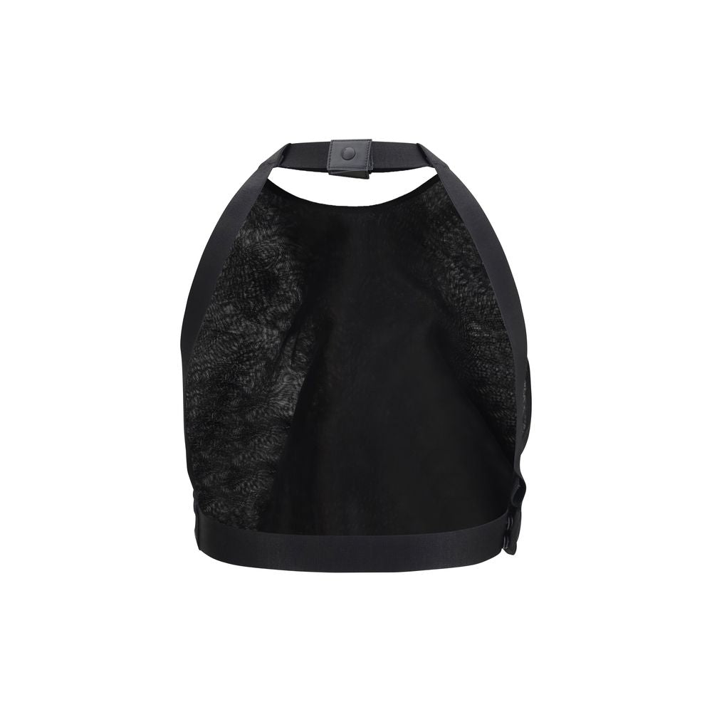 Max Mara Schwarzes Seidenhemd mit Muster-2